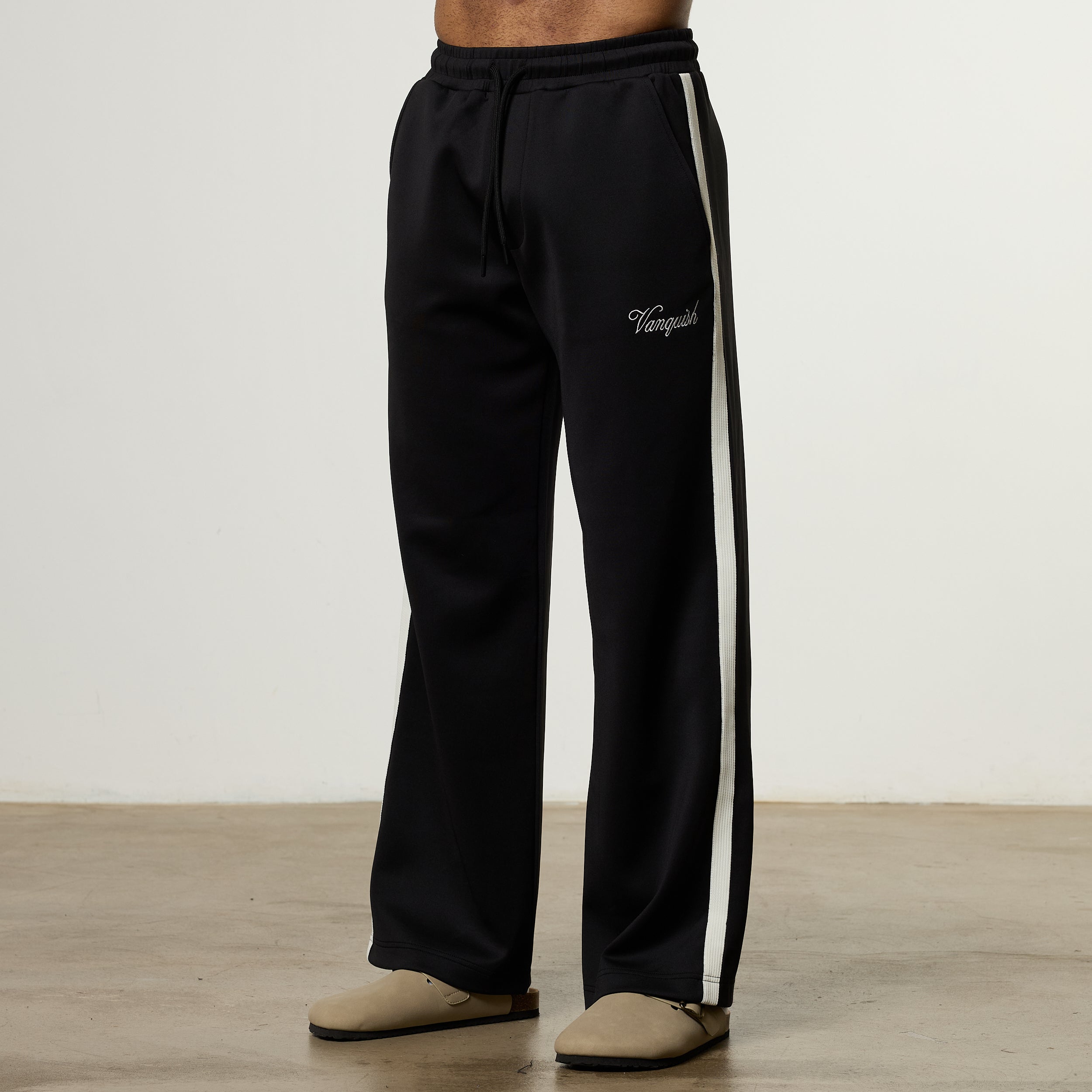 Vanquish Off Season Black Straight Leg Track Pants