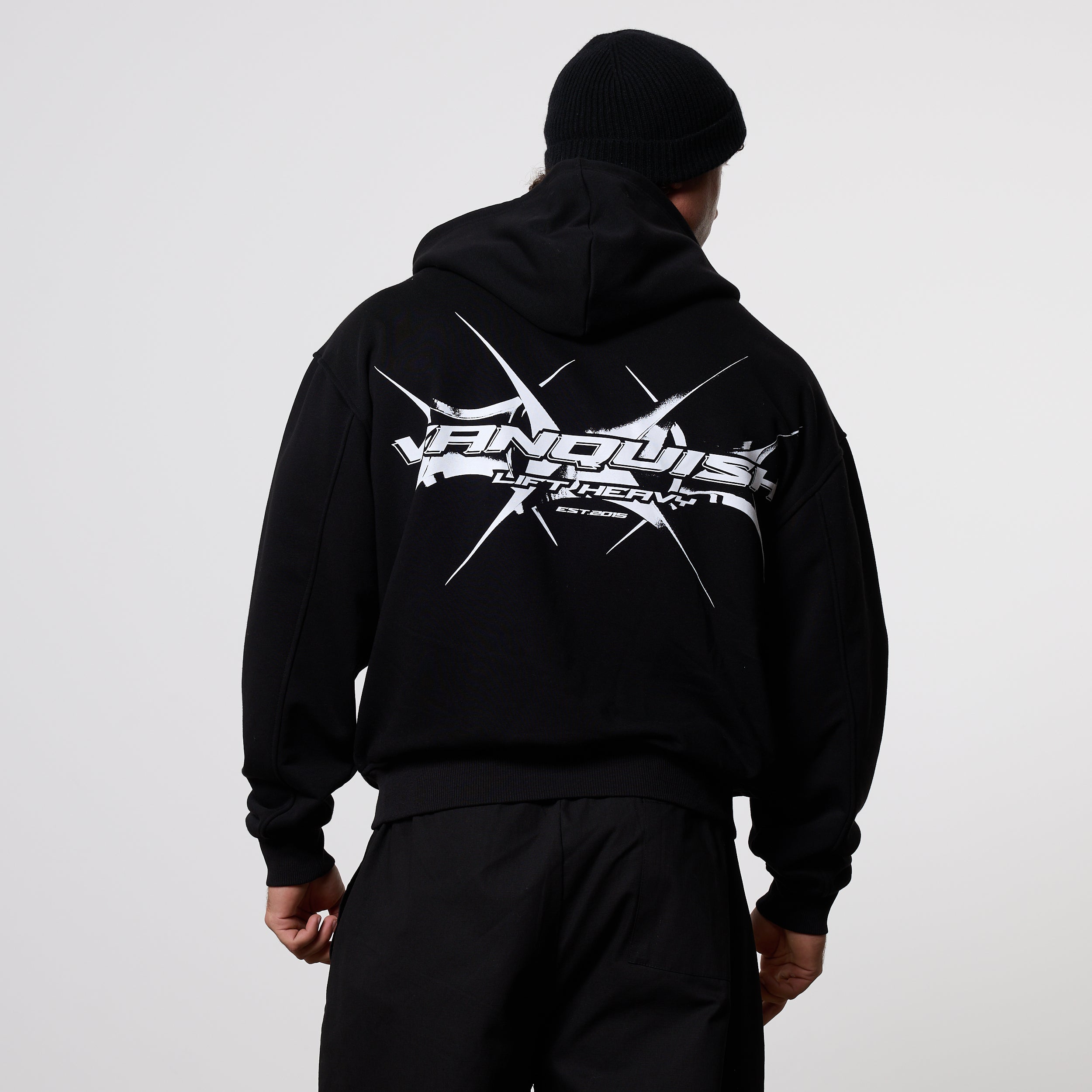 Vanquish x DT Lift Heavy Black Oversized Full Zip Hoodie