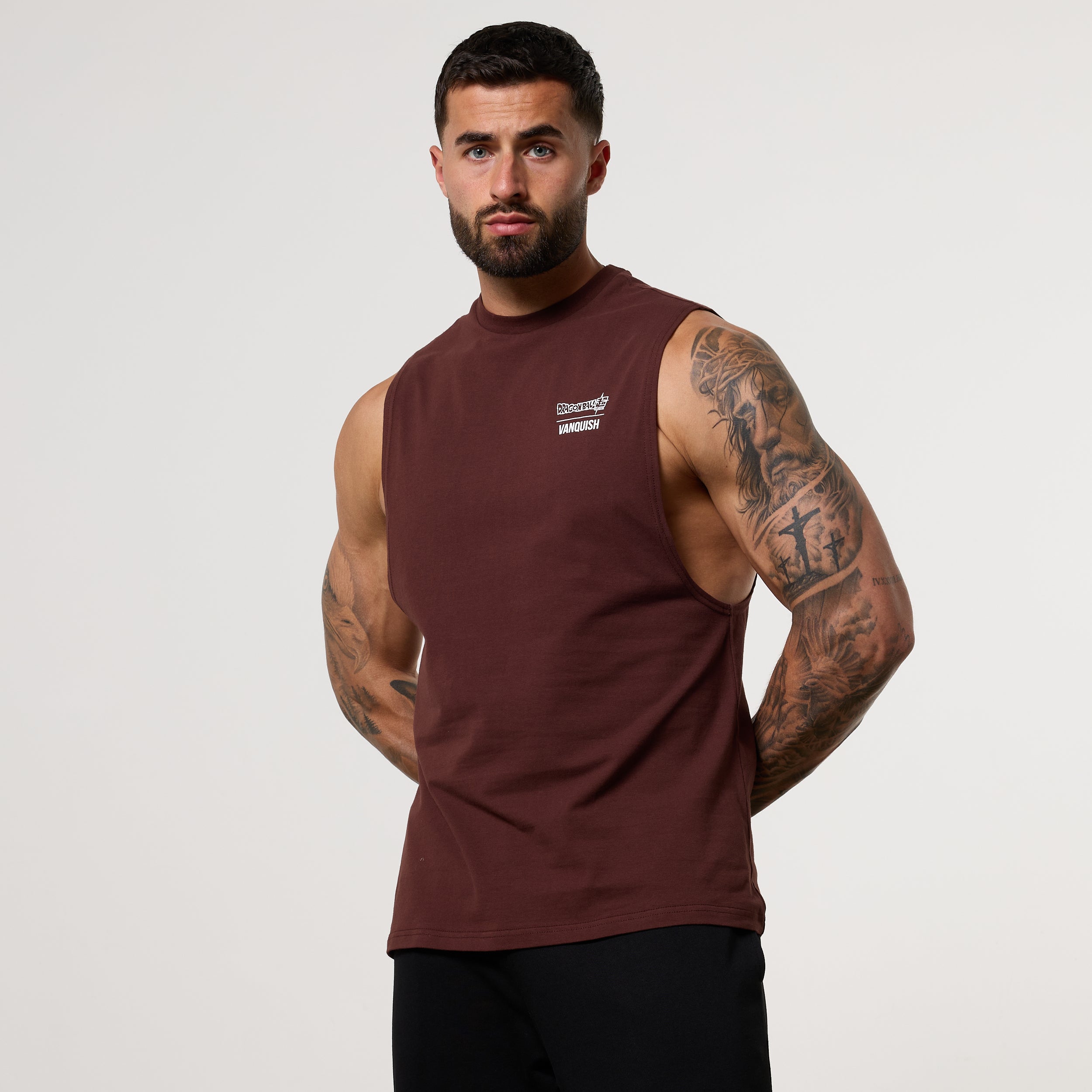Vanquish DBS Trunks Brown Sleeveless T-Shirt