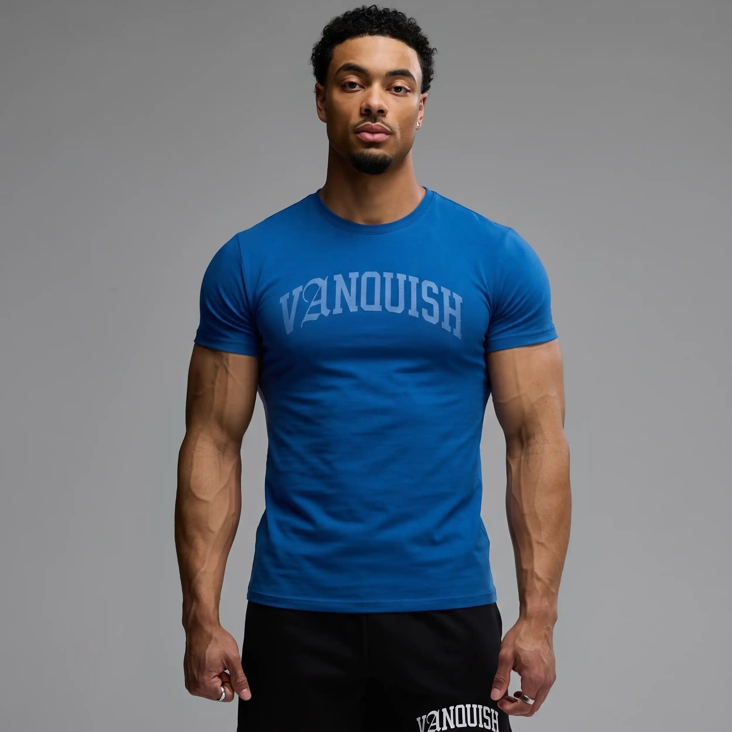 EVOLVE ARCH COBALT BLUE SLIM FIT T SHIRT