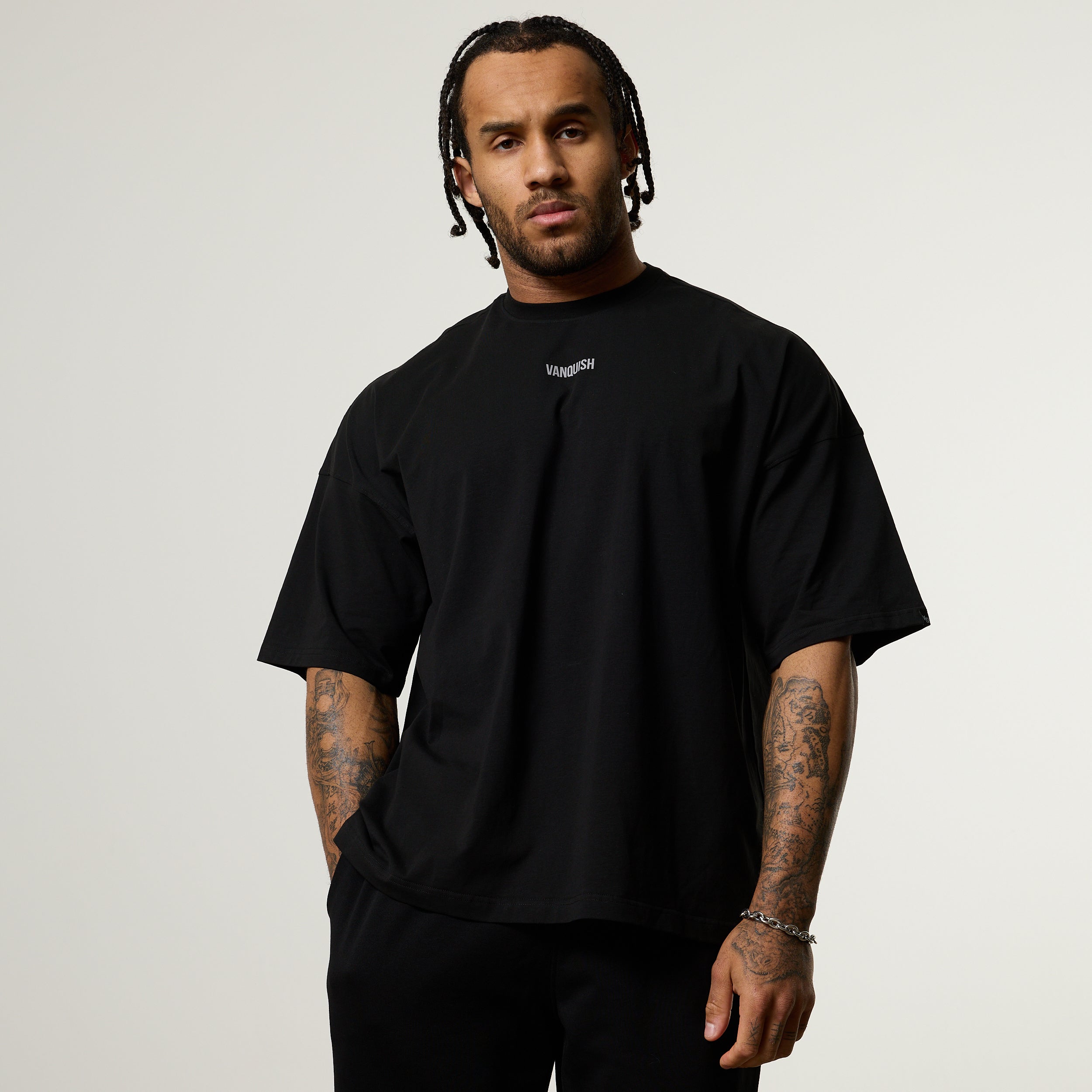 Vanquish Essential V2 Black Oversized Boxy T Shirt