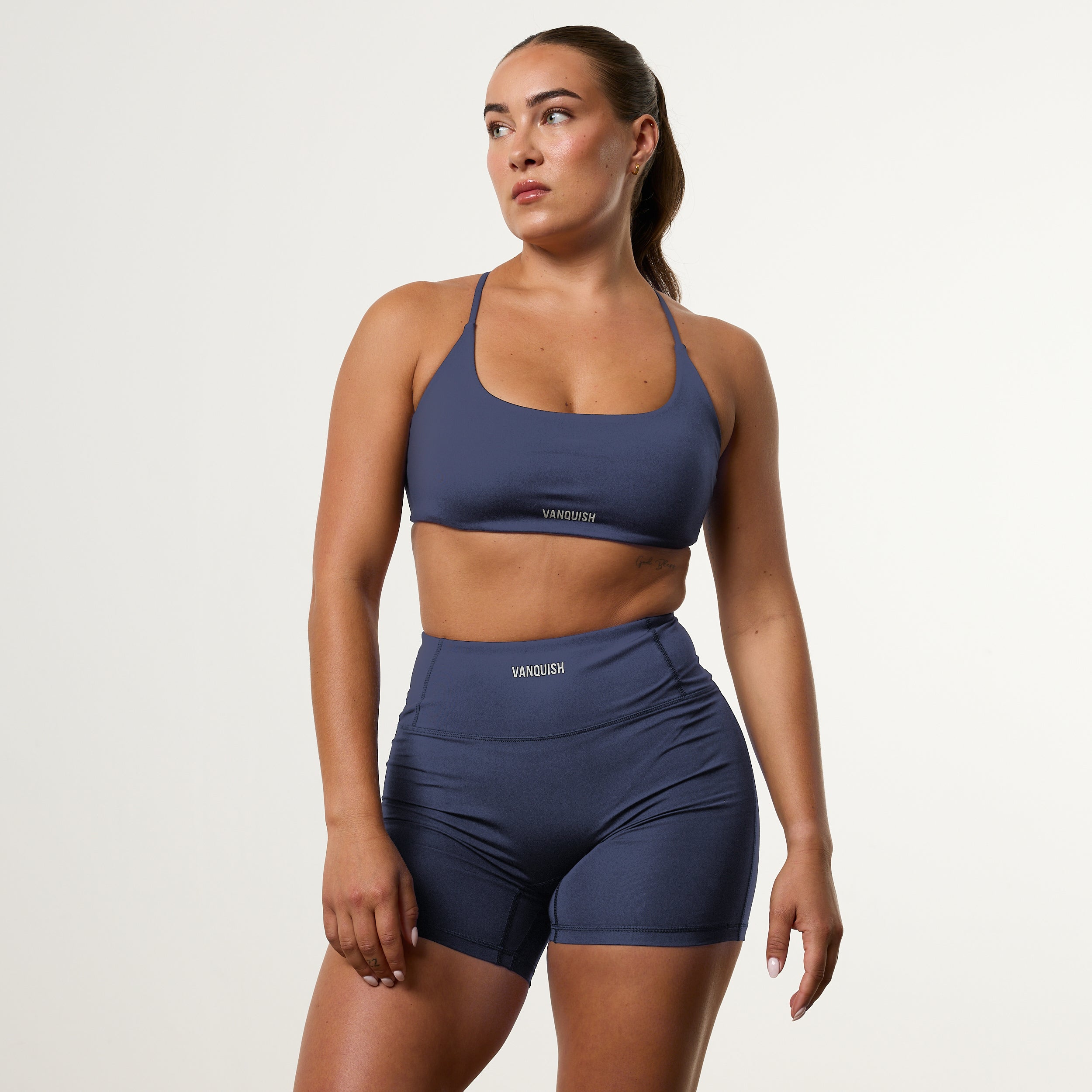 Enhance V2 Dusk Blue Cross Back Bra