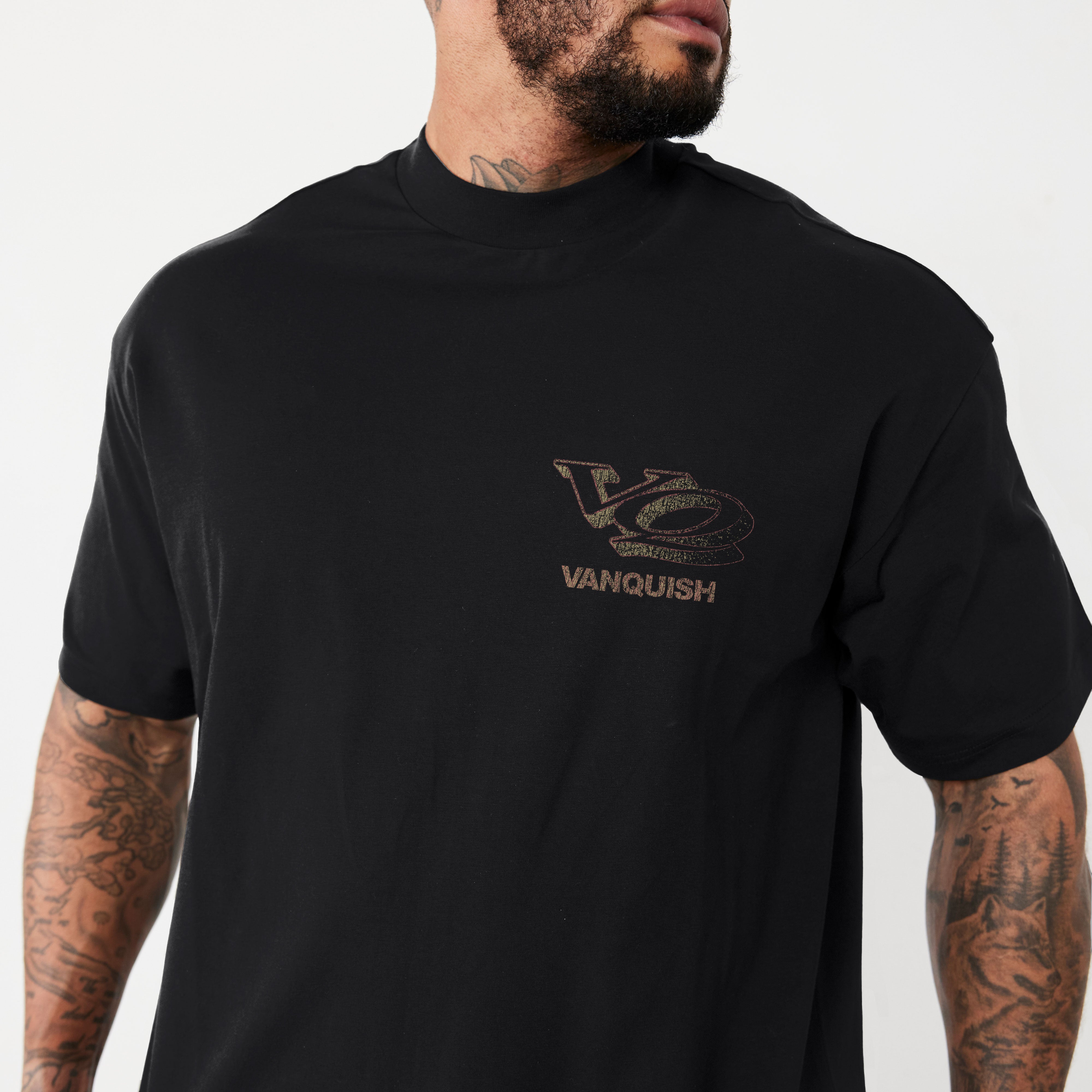 Vanquish Revolve Heritage Star Black Oversized T Shirt
