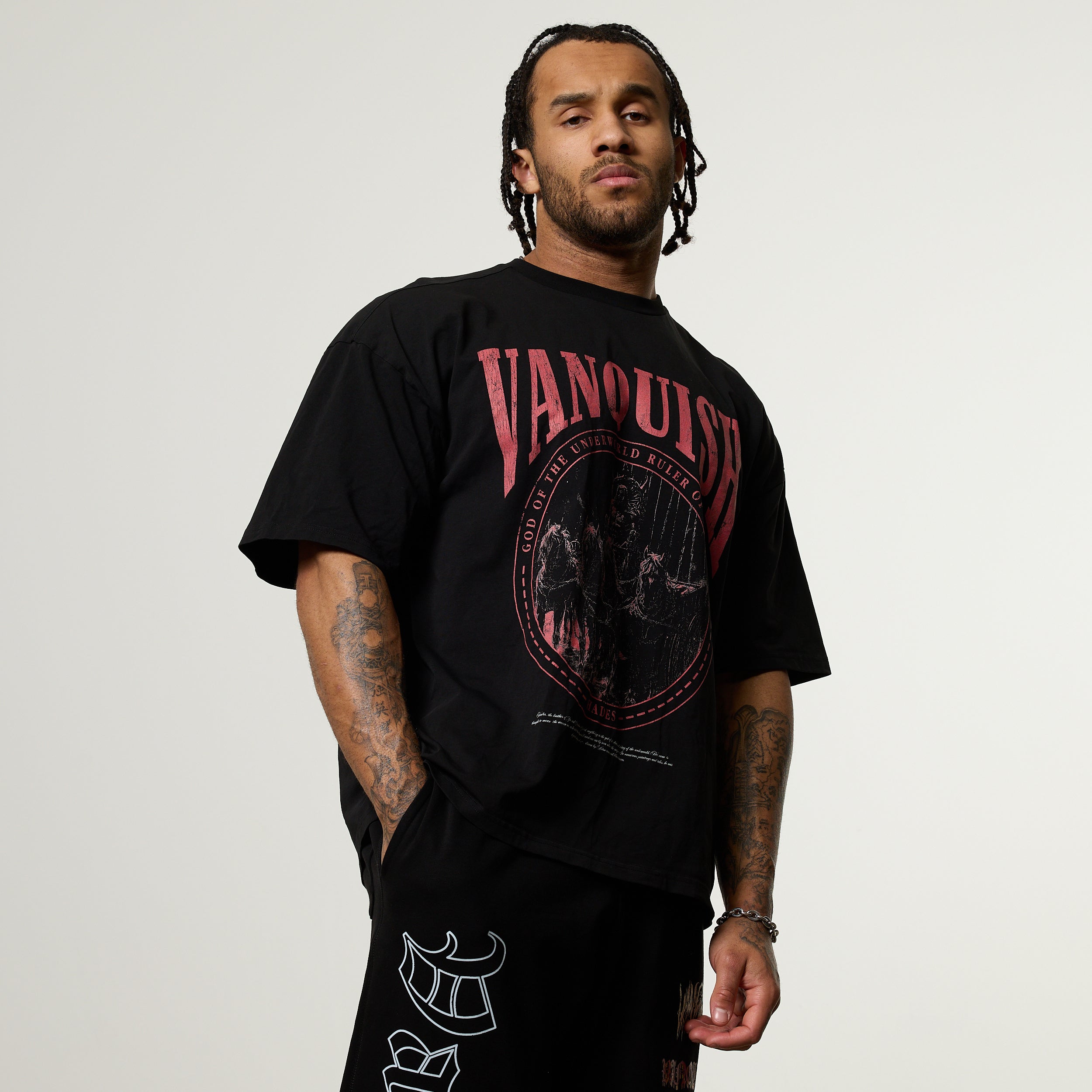 Vanquish Olympus Black Hades Oversized Boxy T Shirt