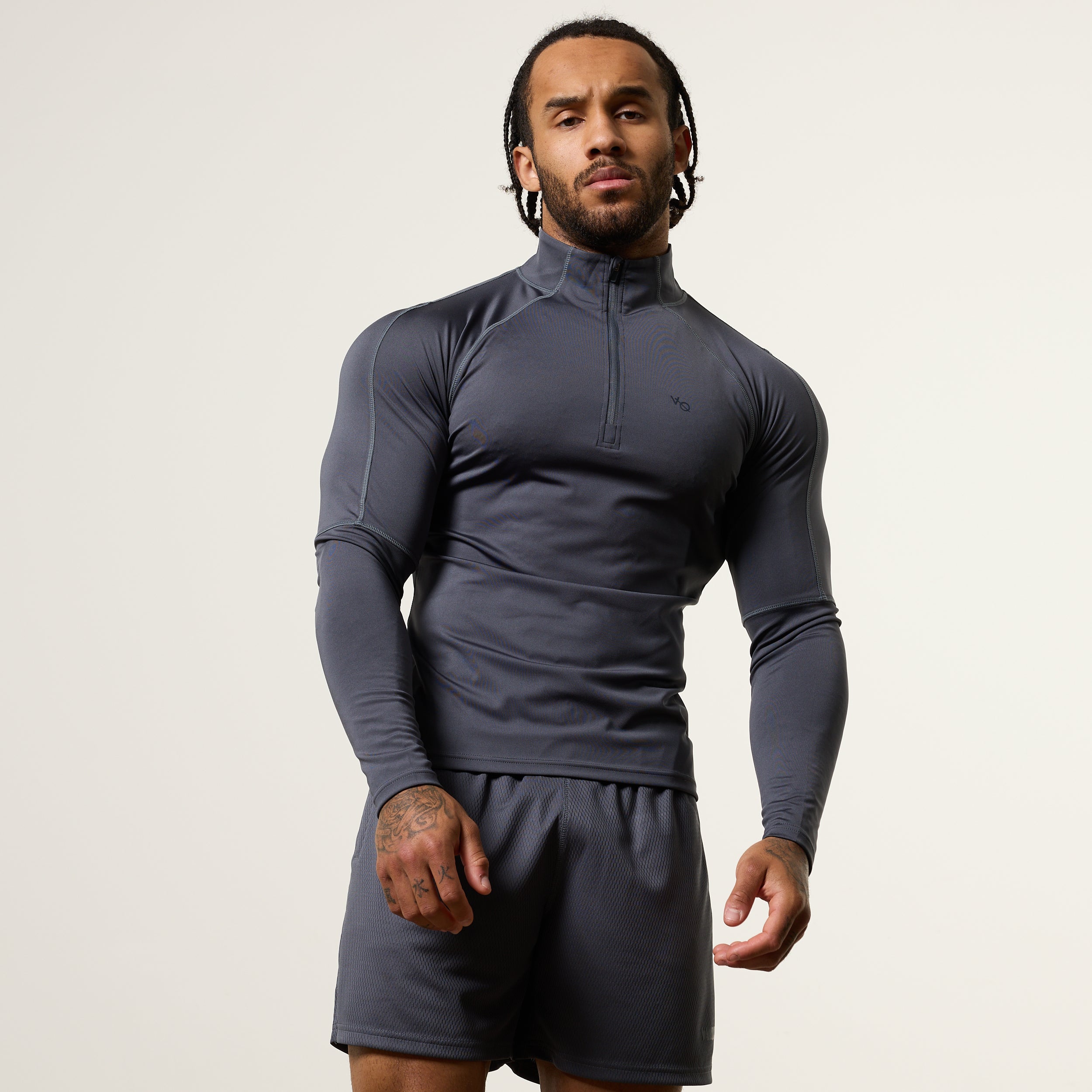 Vanquish Essential V2 Performance Denim Blue 1/4 Zip Top