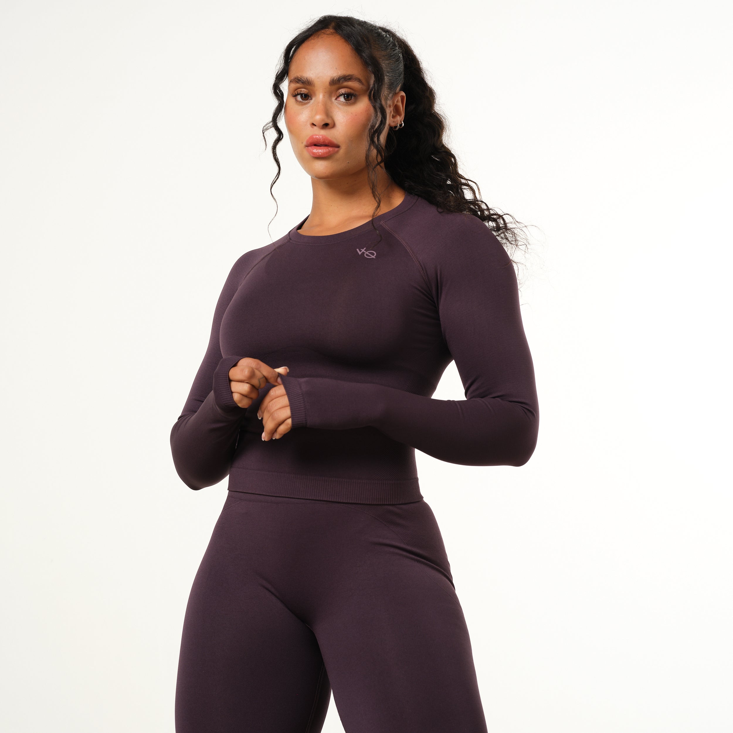 Vanquish Elevate Seamless Plum Long Sleeve Top