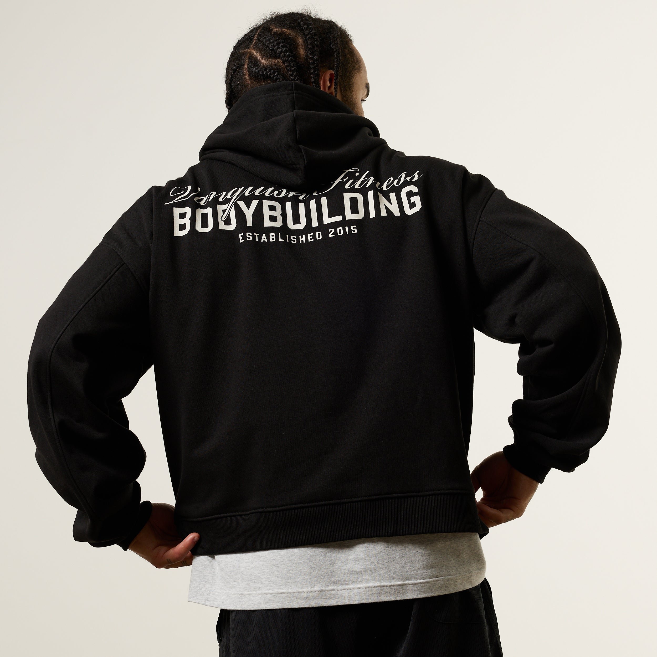 Vanquish Bodybuilding Black Oversized Boxy Pullover Hoodie