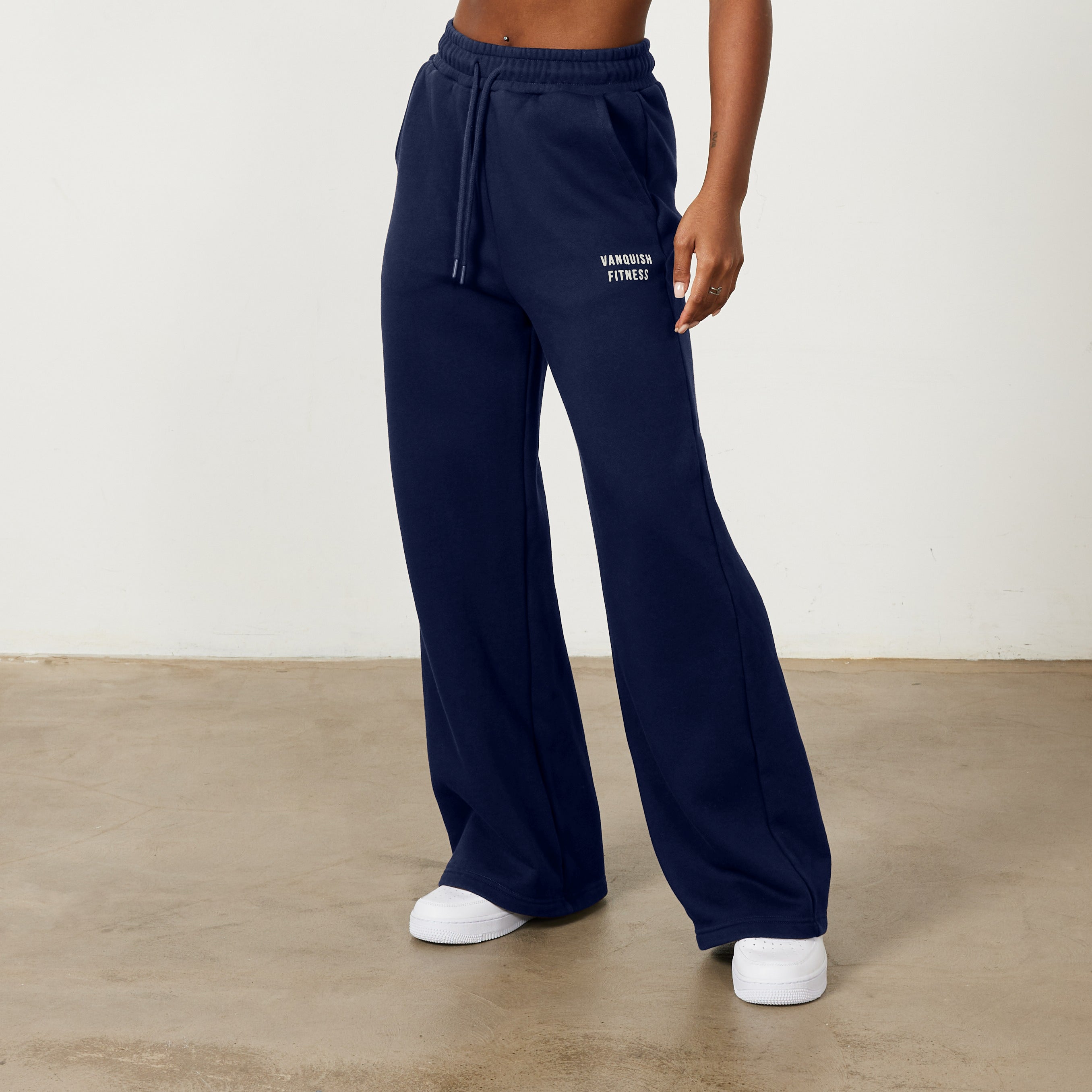 Vanquish Rejuvenate Navy Petite Wide Leg Sweatpants