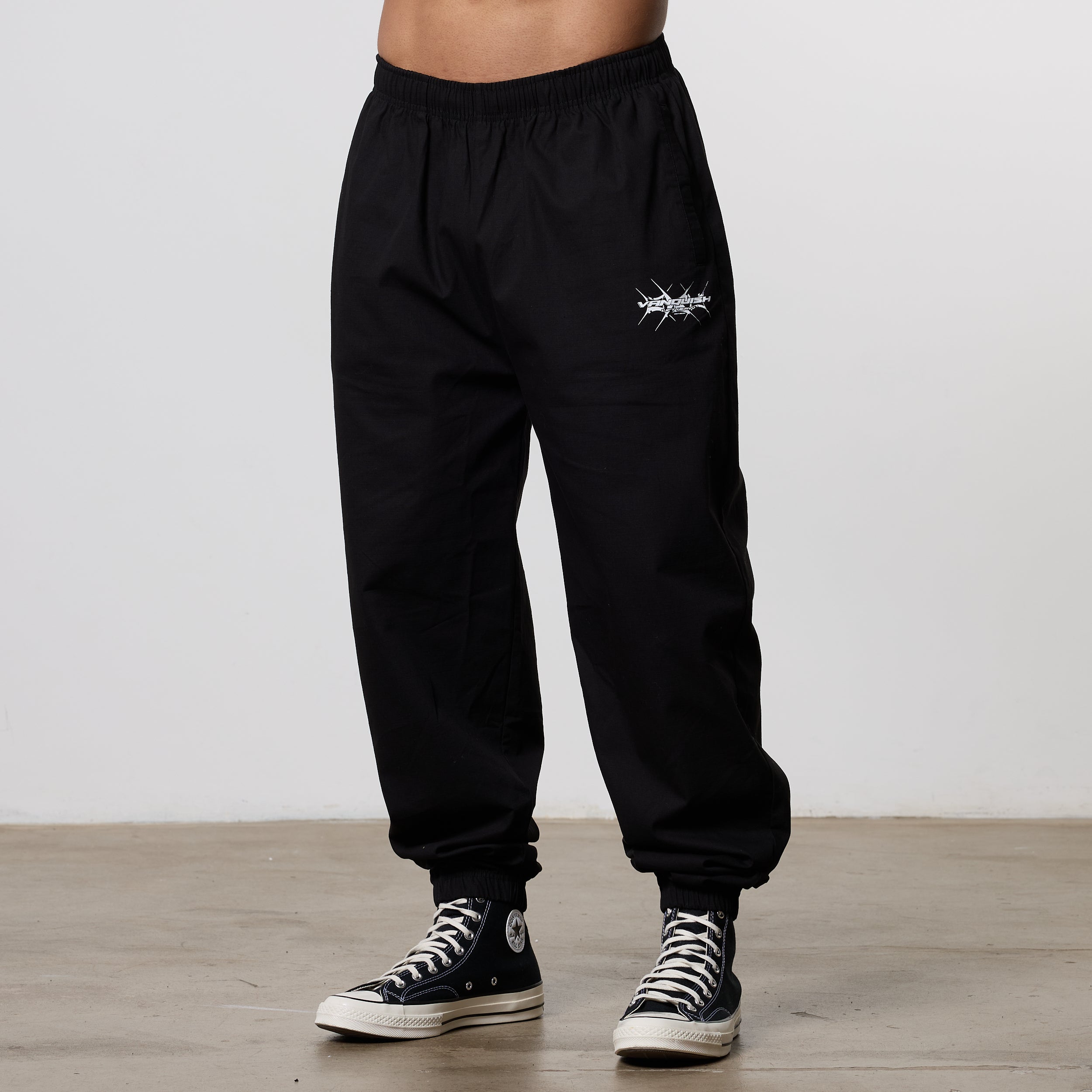 Vanquish x DT Lift Heavy Black Baggy Lifting Pants