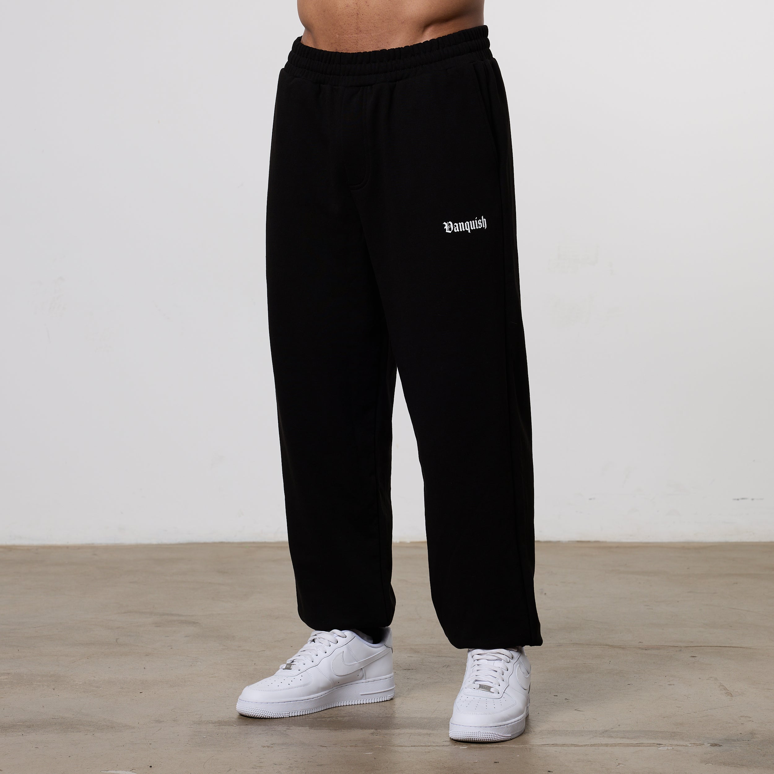 Vanquish Dark Script Black Oversized Sweatpants