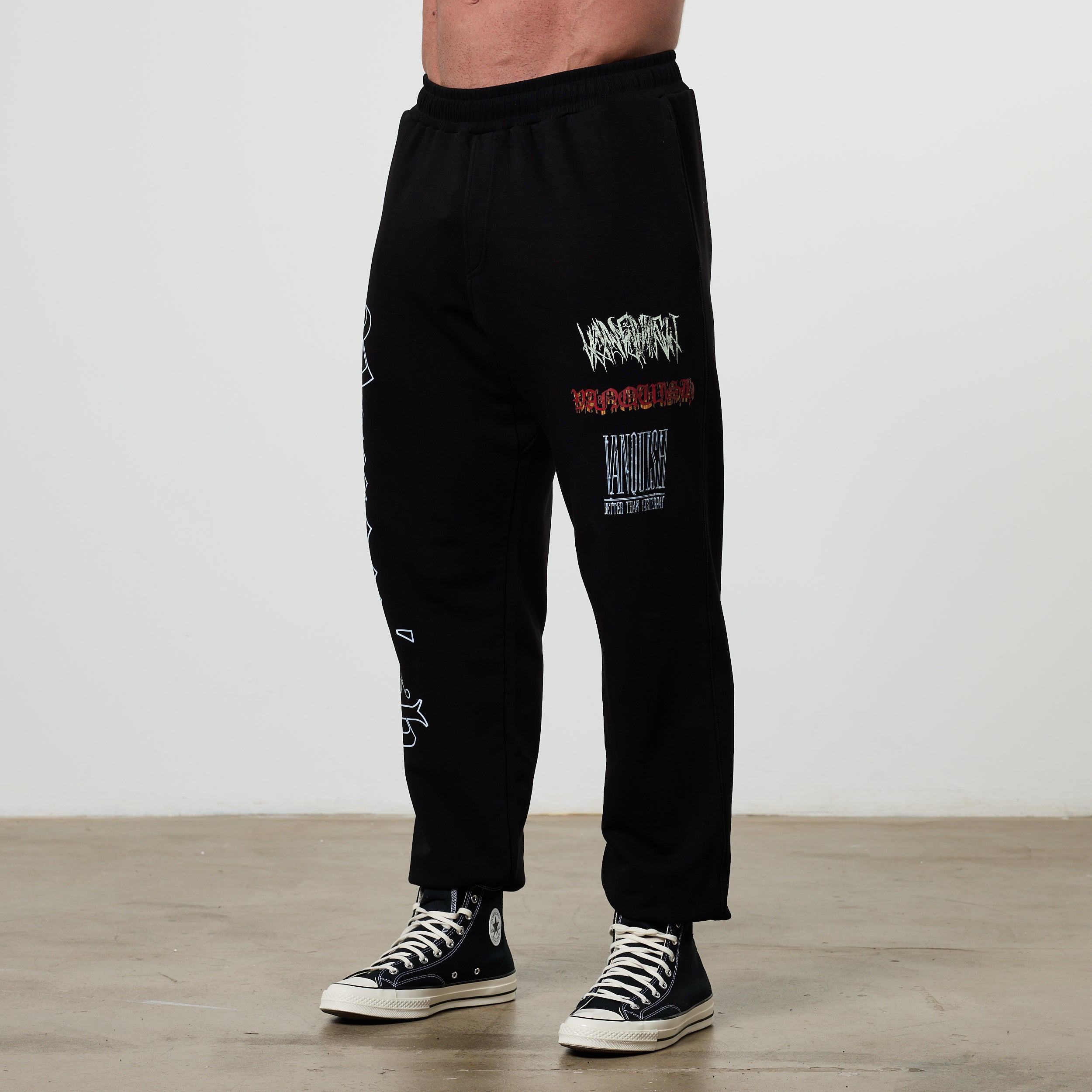 Vanquish Olympus Black Oversized Sweatpants