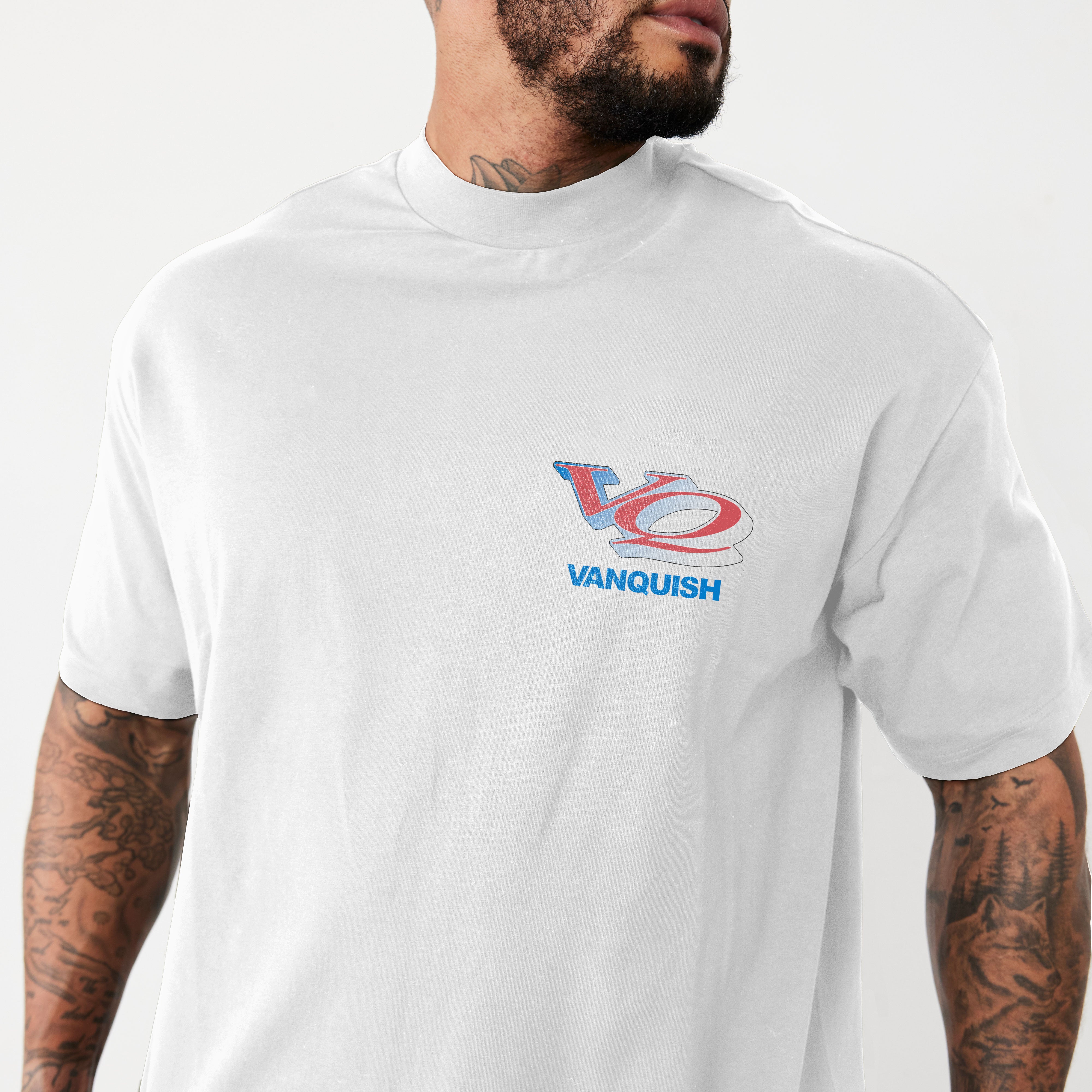 Vanquish Revolve Heritage Star White Oversized T Shirt