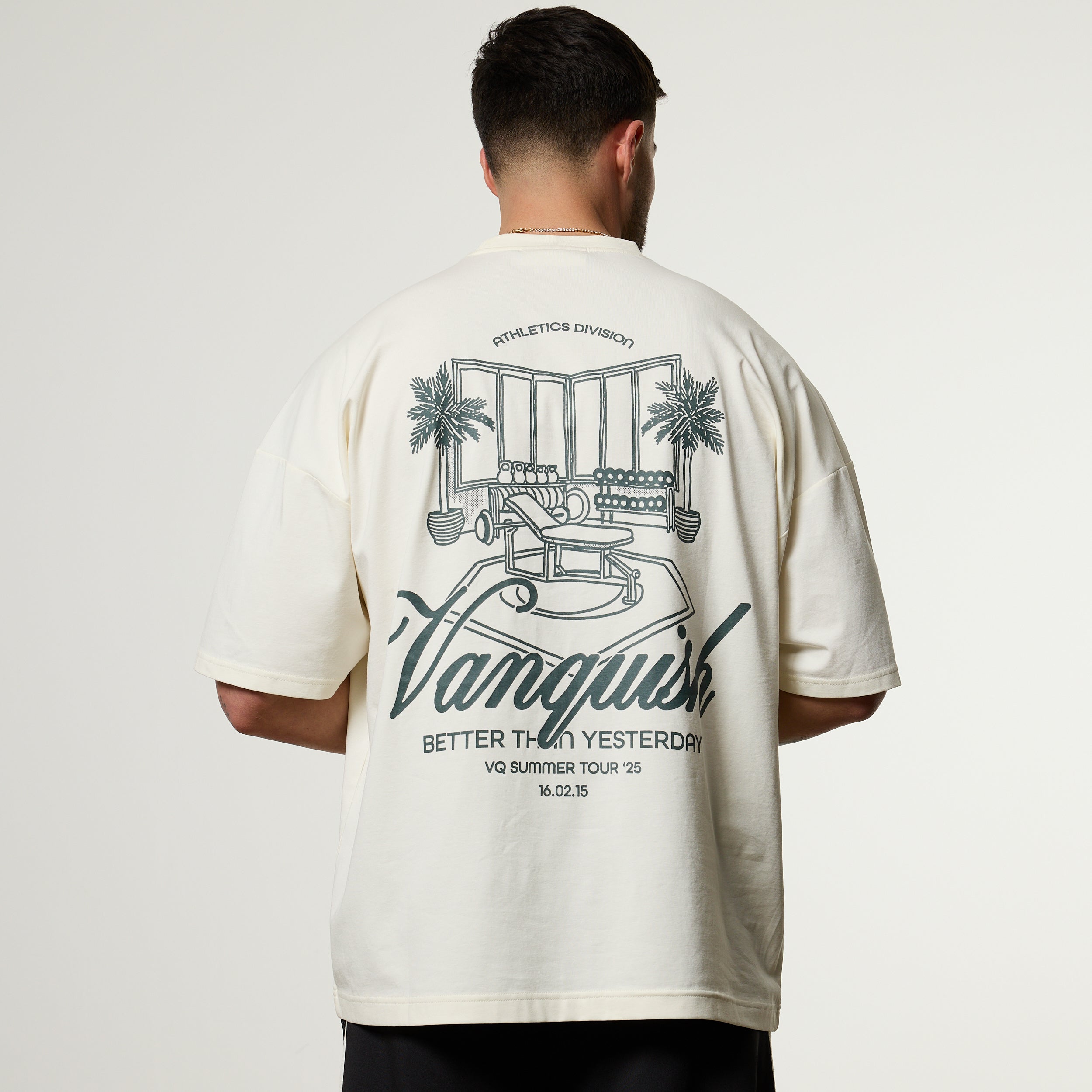 Vanquish Off Season Vintage White Oversized Boxy T Shirt