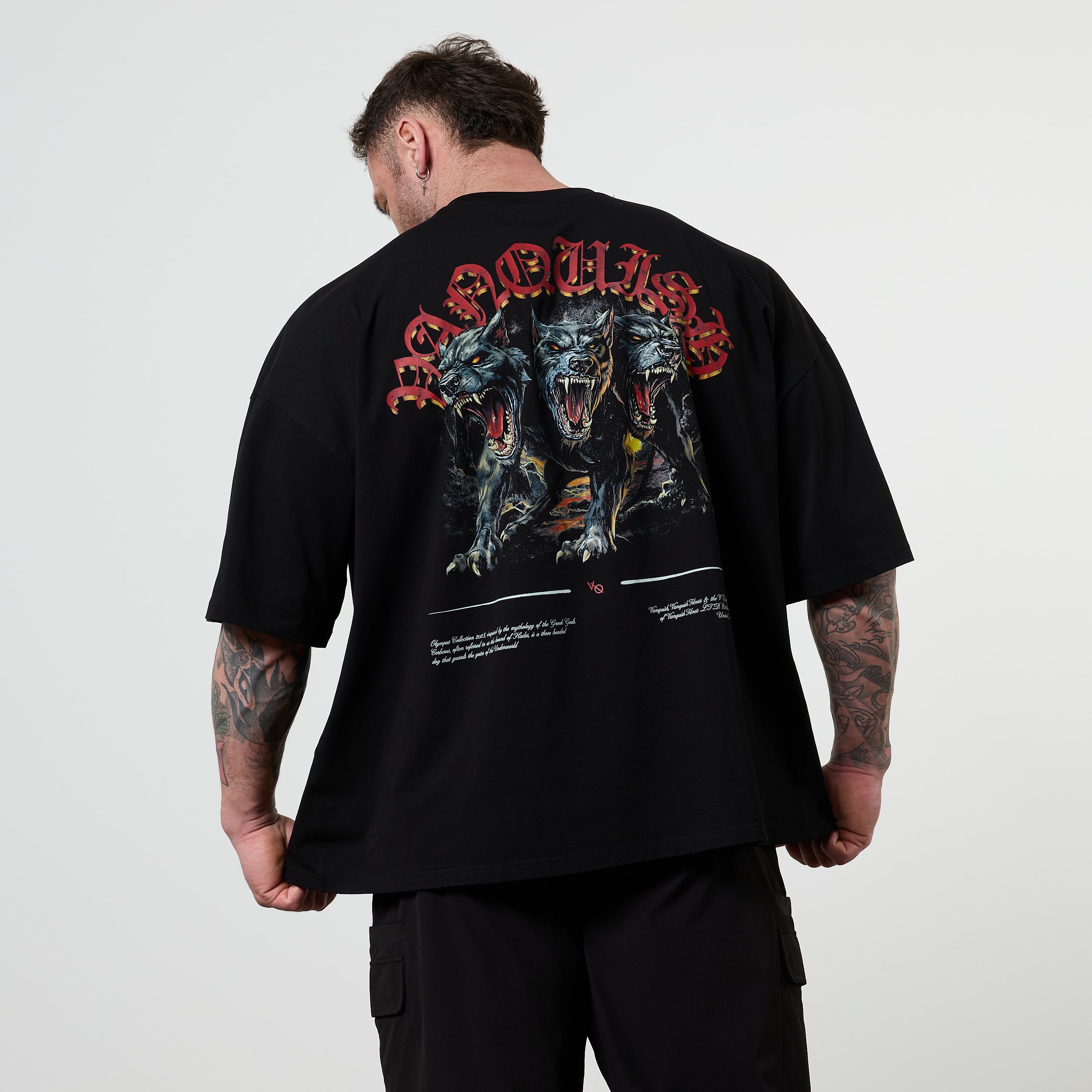 Vanquish Olympus Black Cerberus Oversized Boxy T Shirt