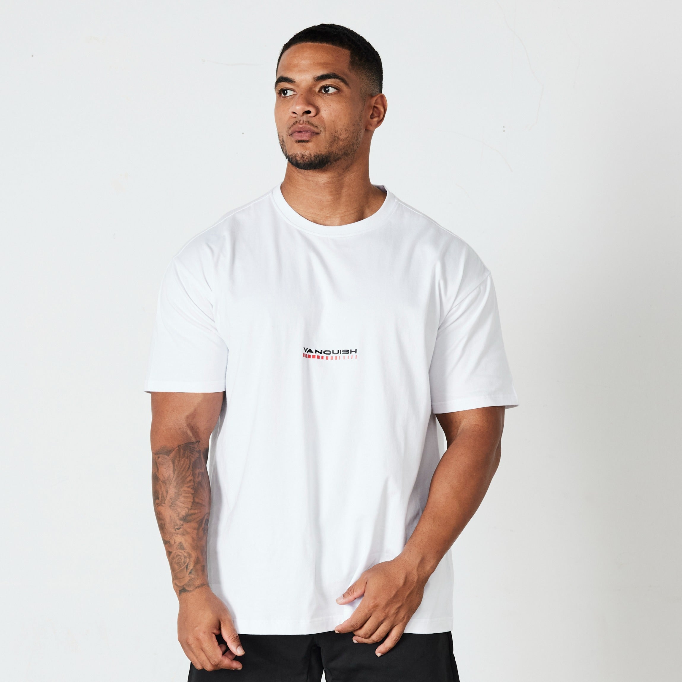 Vanquish White Athletics Division Oversized T Shirt