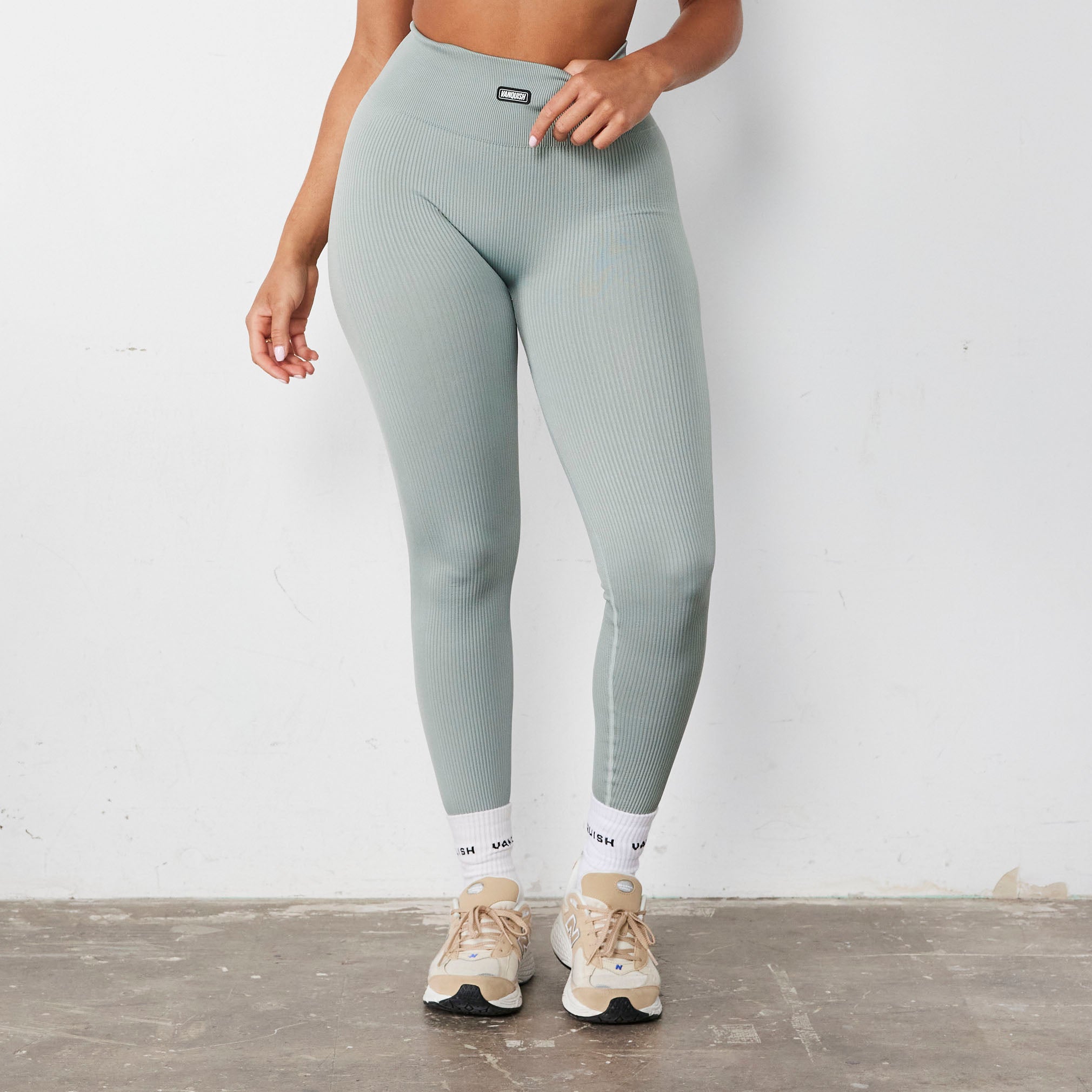 Vanquish Ribbed Seamless Slate Grey Legging