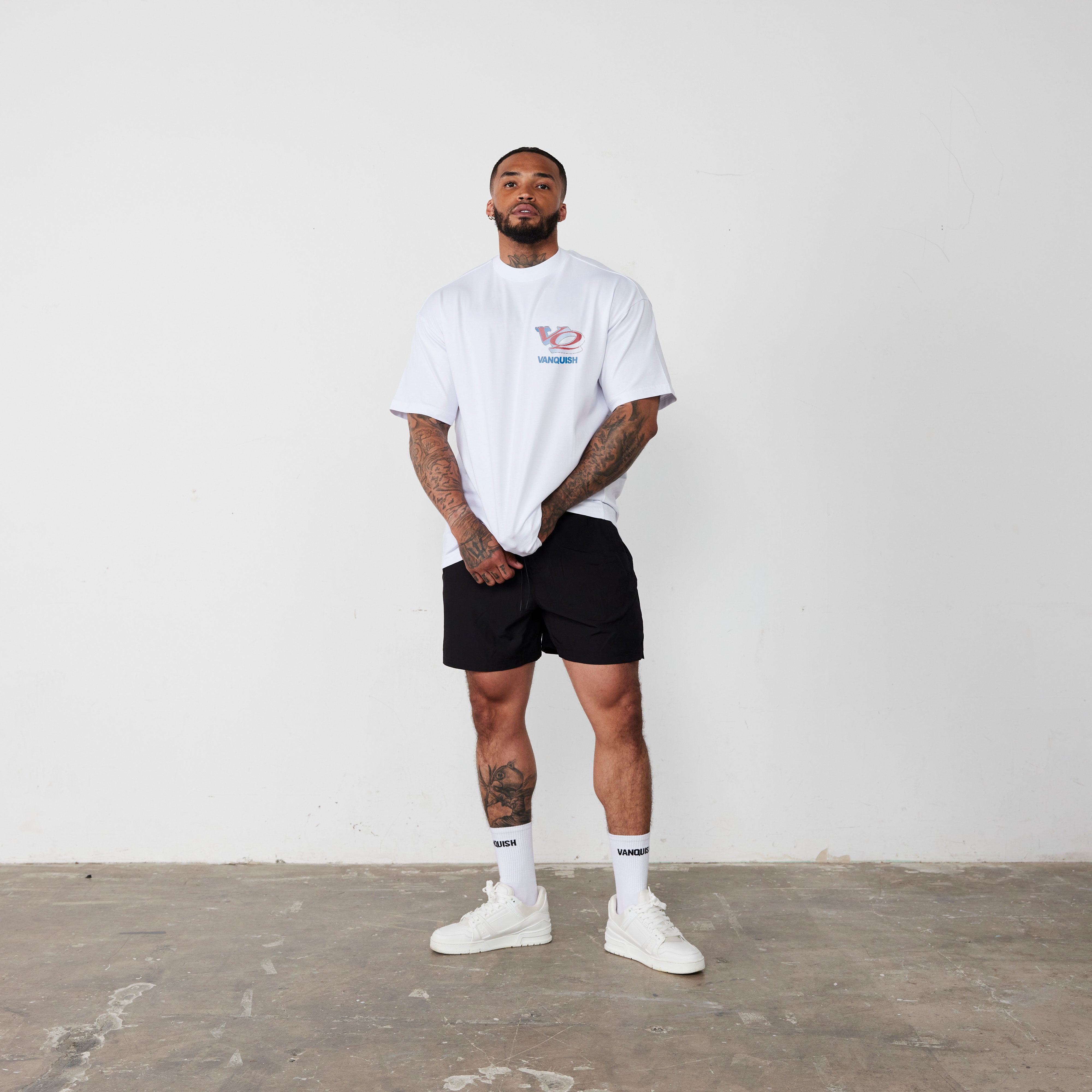 Vanquish Revolve Heritage Star White Oversized T Shirt