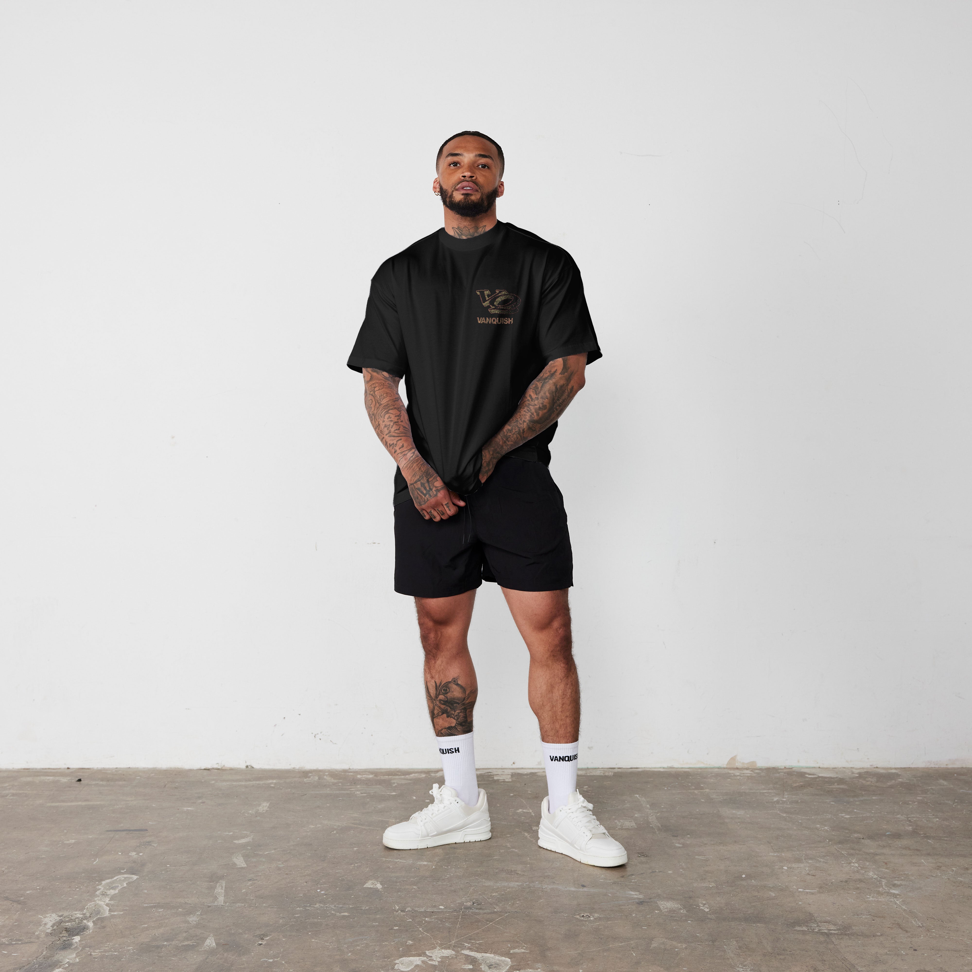 Vanquish Revolve Heritage Star Black Oversized T Shirt