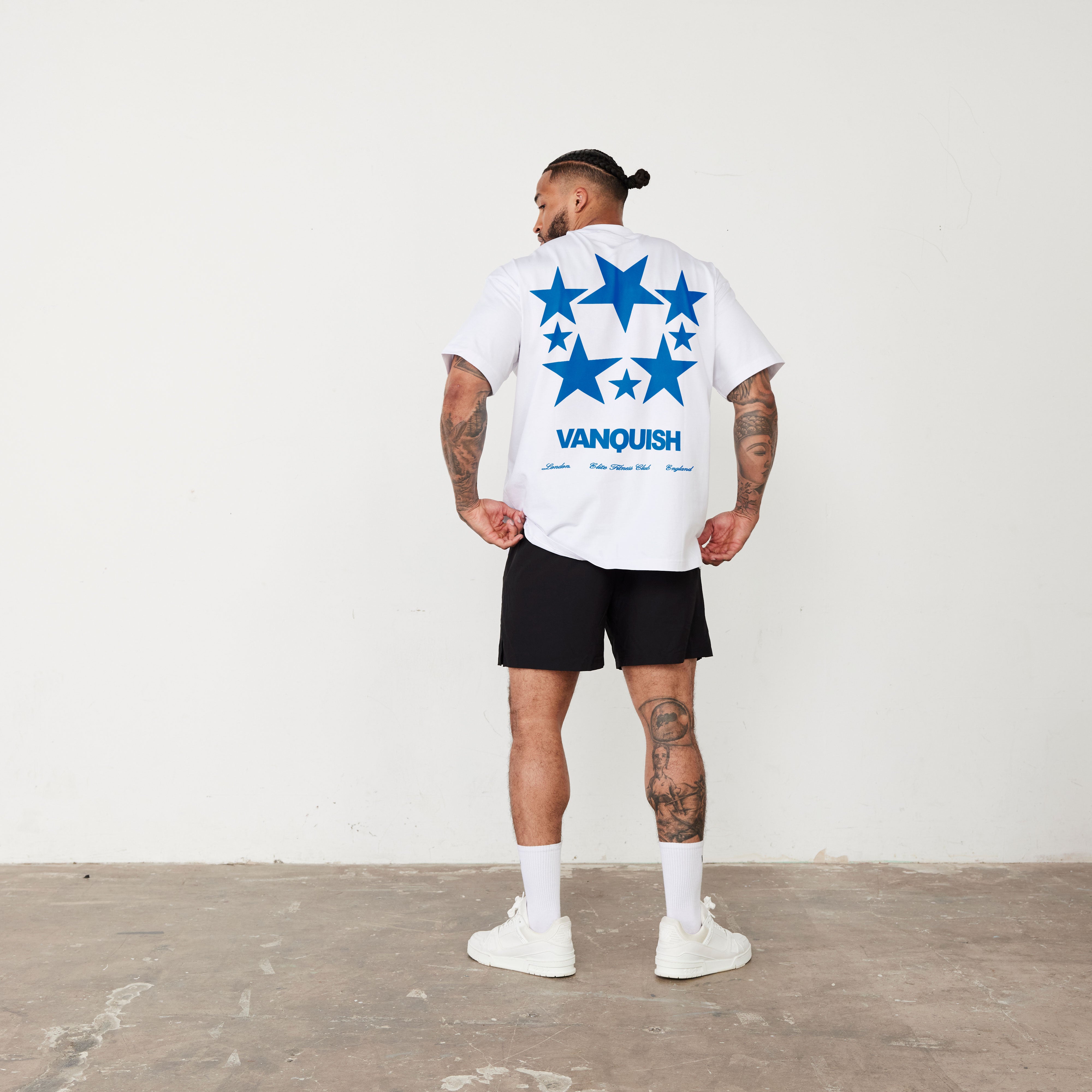 Vanquish Revolve Multi Star White Oversized T Shirt