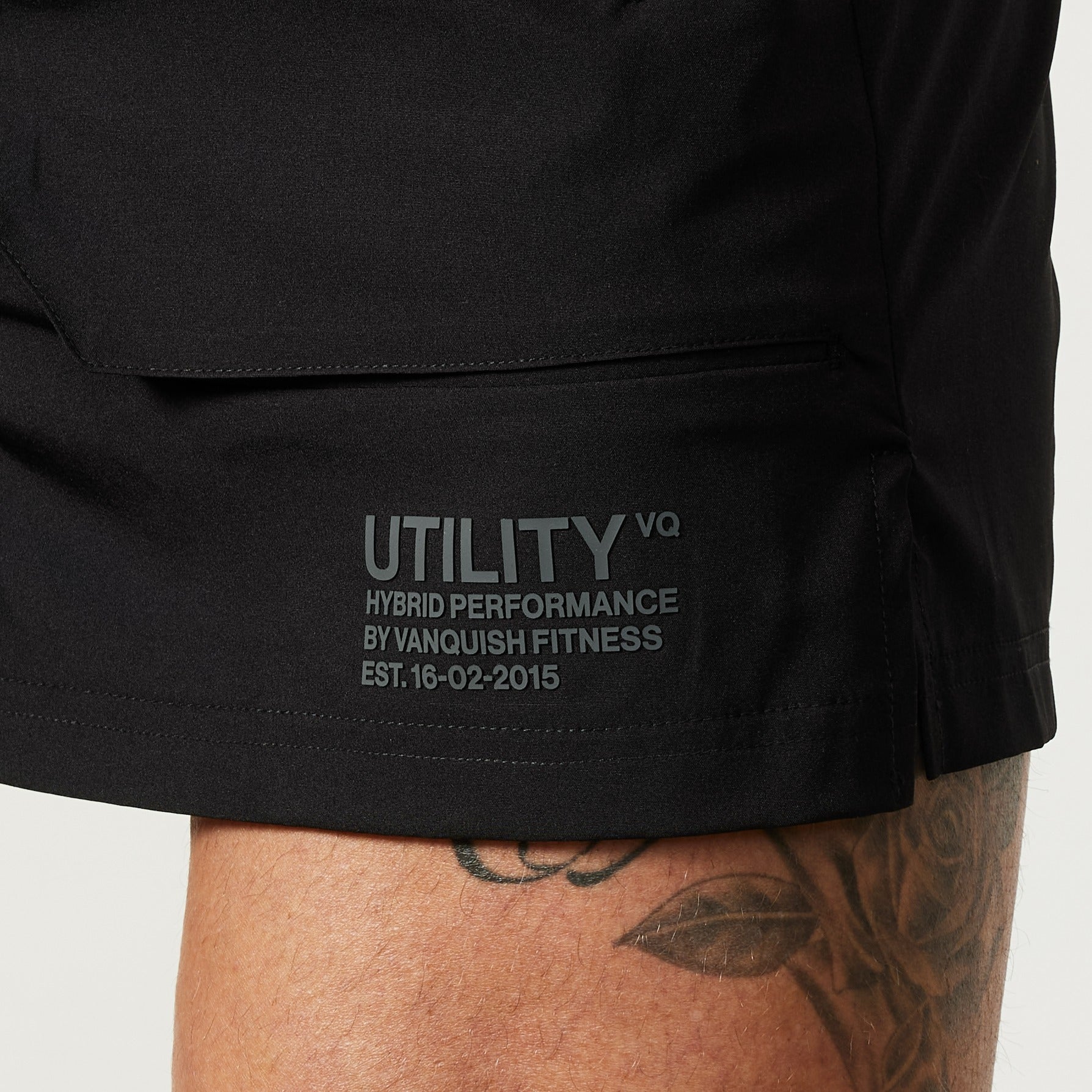 Vanquish Utility-Shorts, schwarz, 4 Zoll