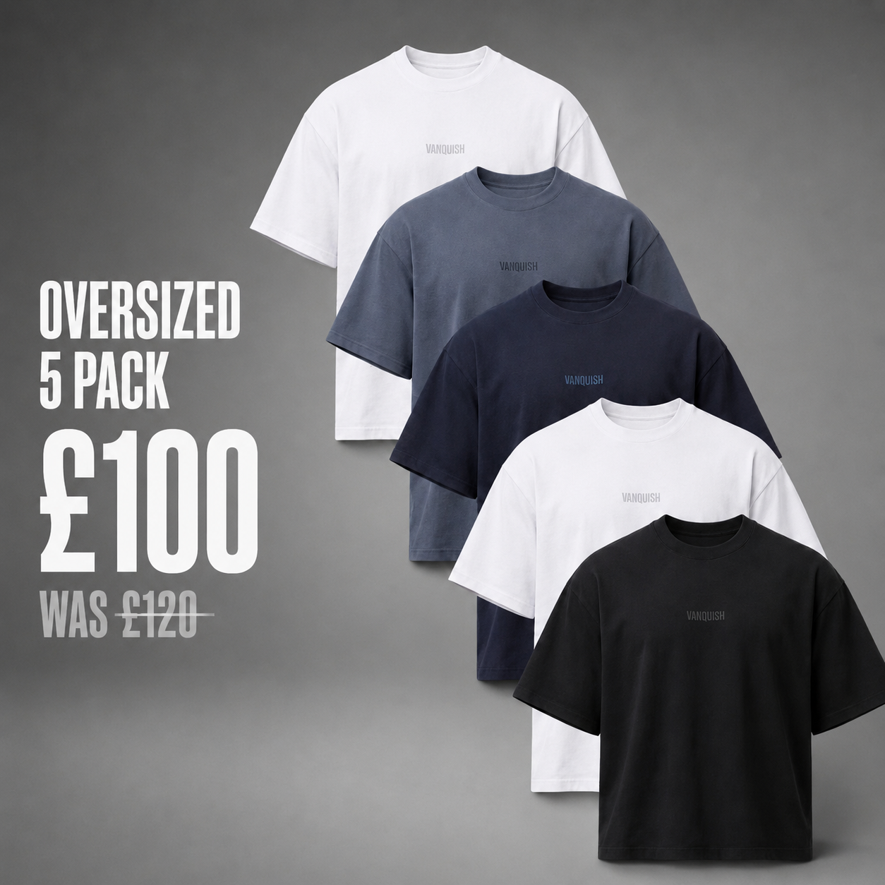 Evolve Multi Oversized T Shirt - 5 Pack