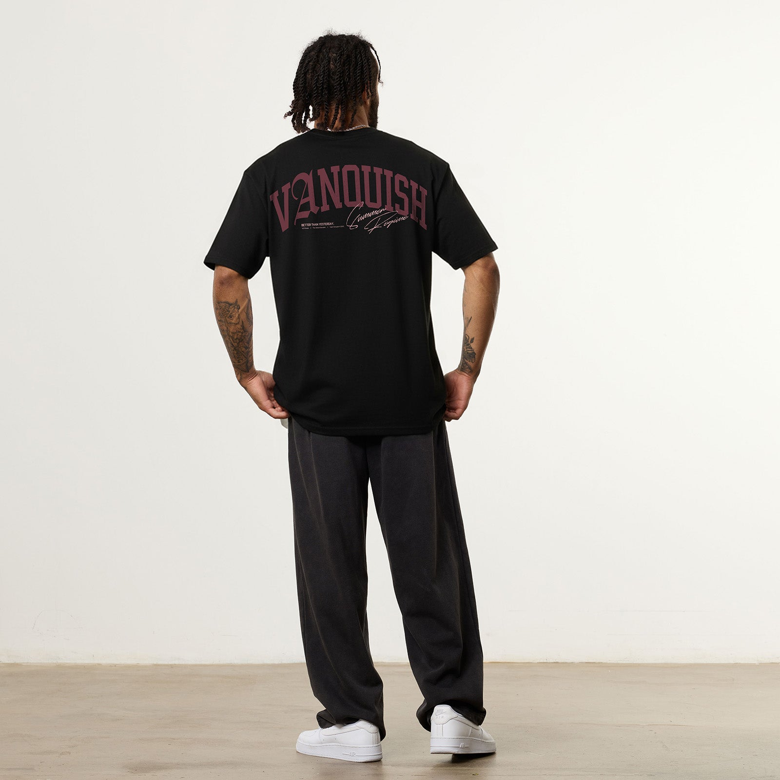 Vanquish Revolve Summer Regime Black & Pink Oversized T Shirt