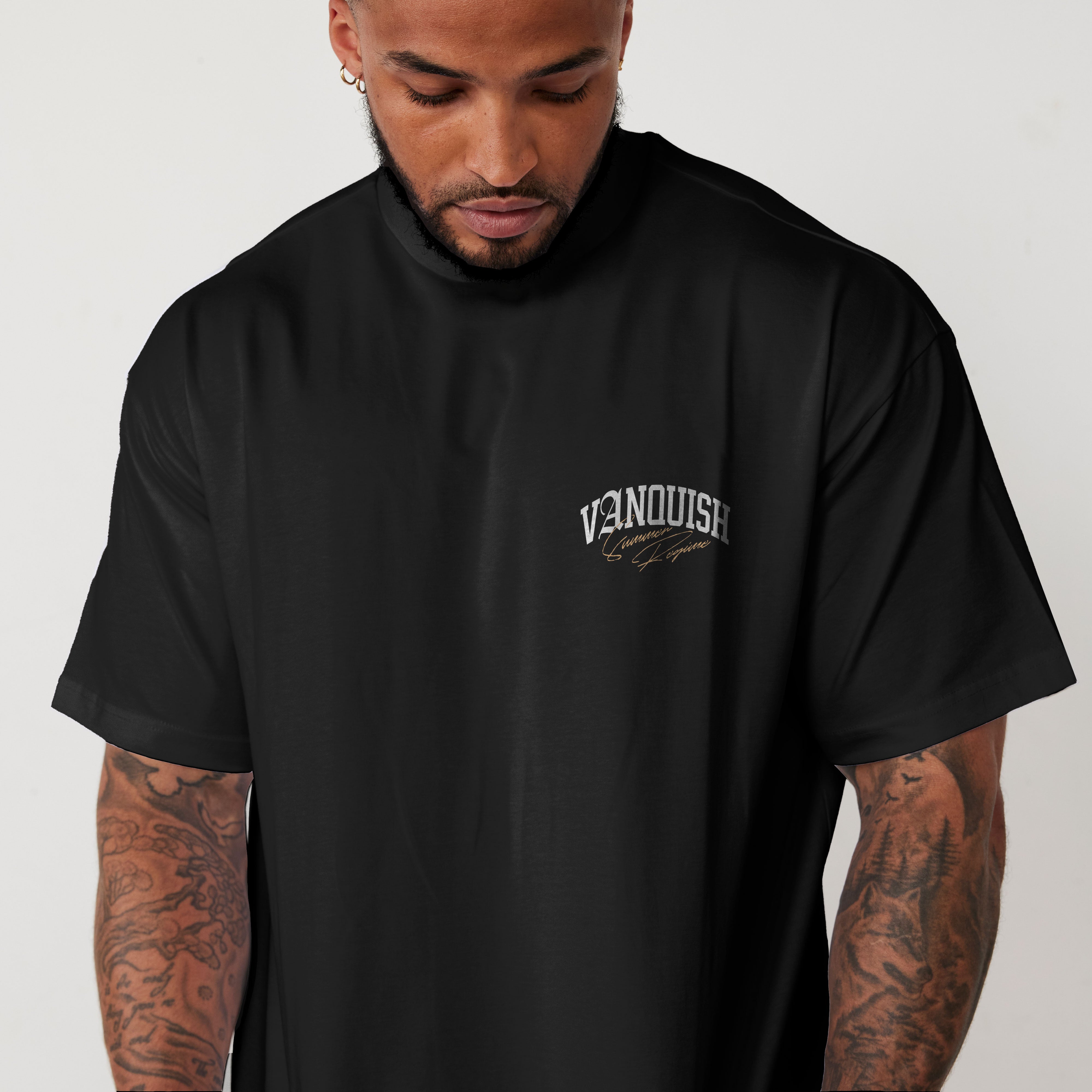 Vanquish Revolve Summer Regime Black Oversized T Shirt
