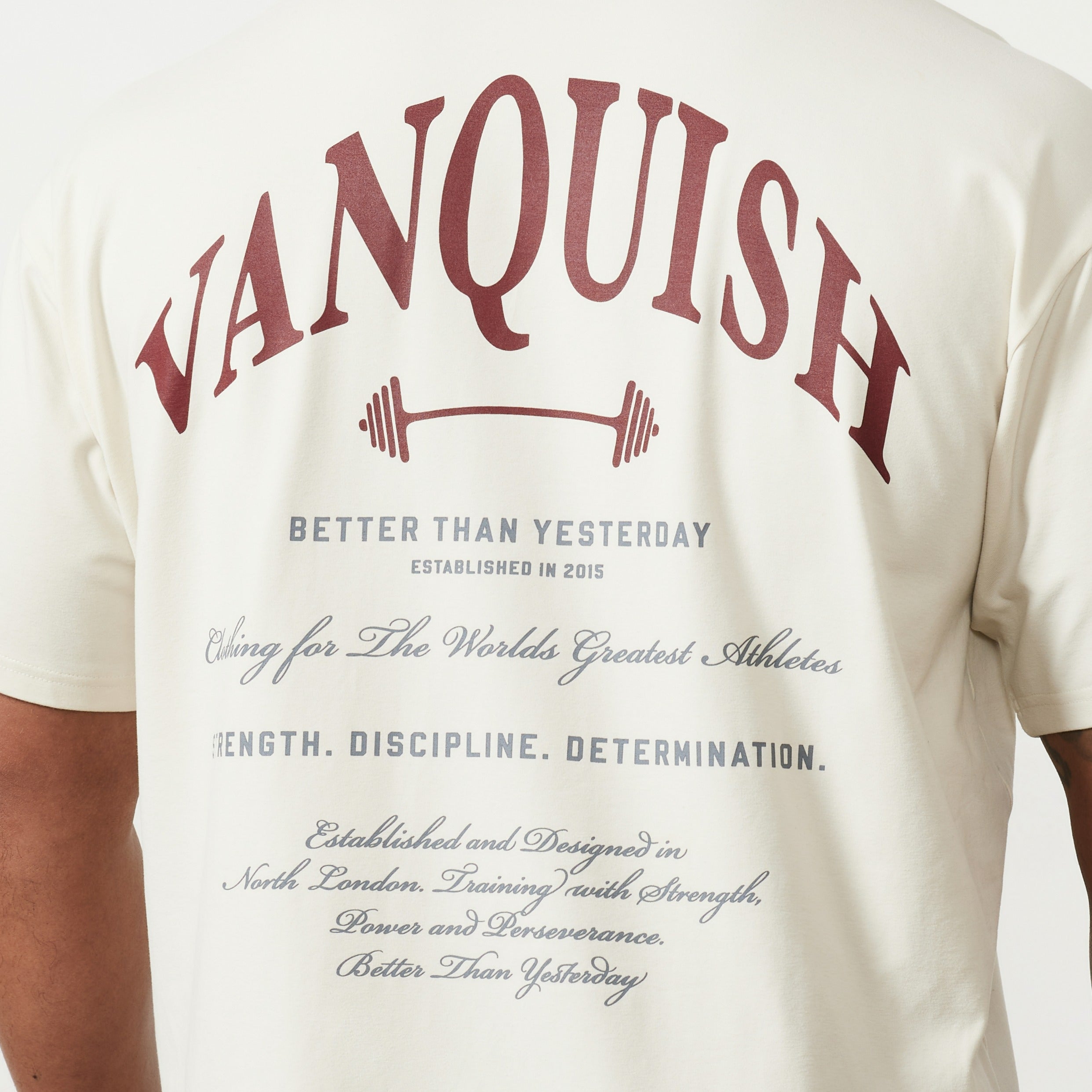 Vanquish TSP Vintage White Barbell Oversized T Shirt