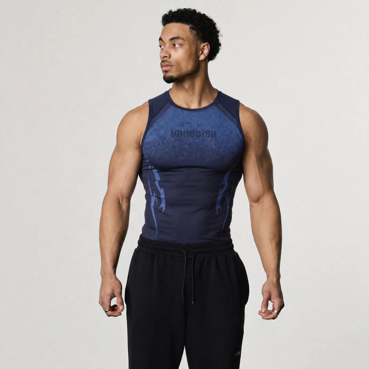 Tribal Compression Tank Multi 3 Pack - Black, Navy, Light Grey