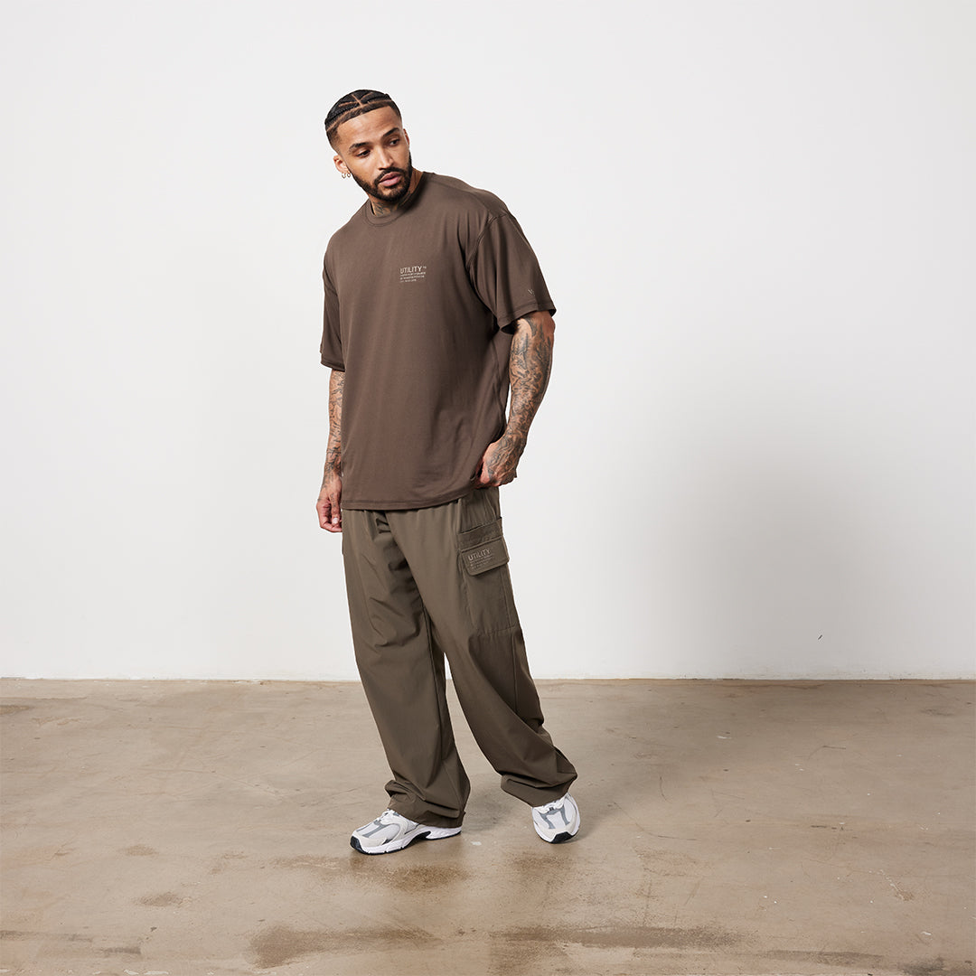 Vanquish Utility Brown Oversized T Shirt