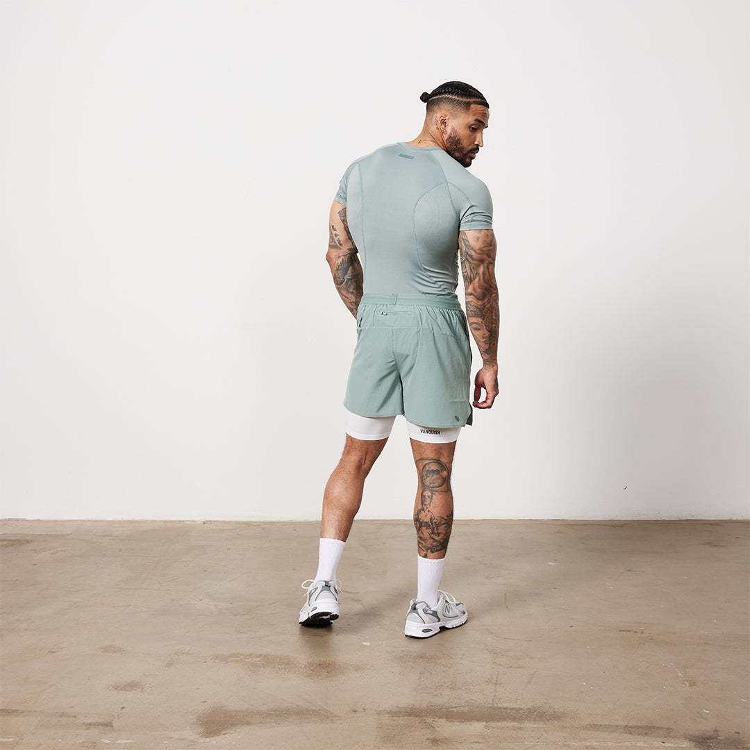 Vanquish Utility Frostgrünes kurzärmliges Baselayer-Oberteil