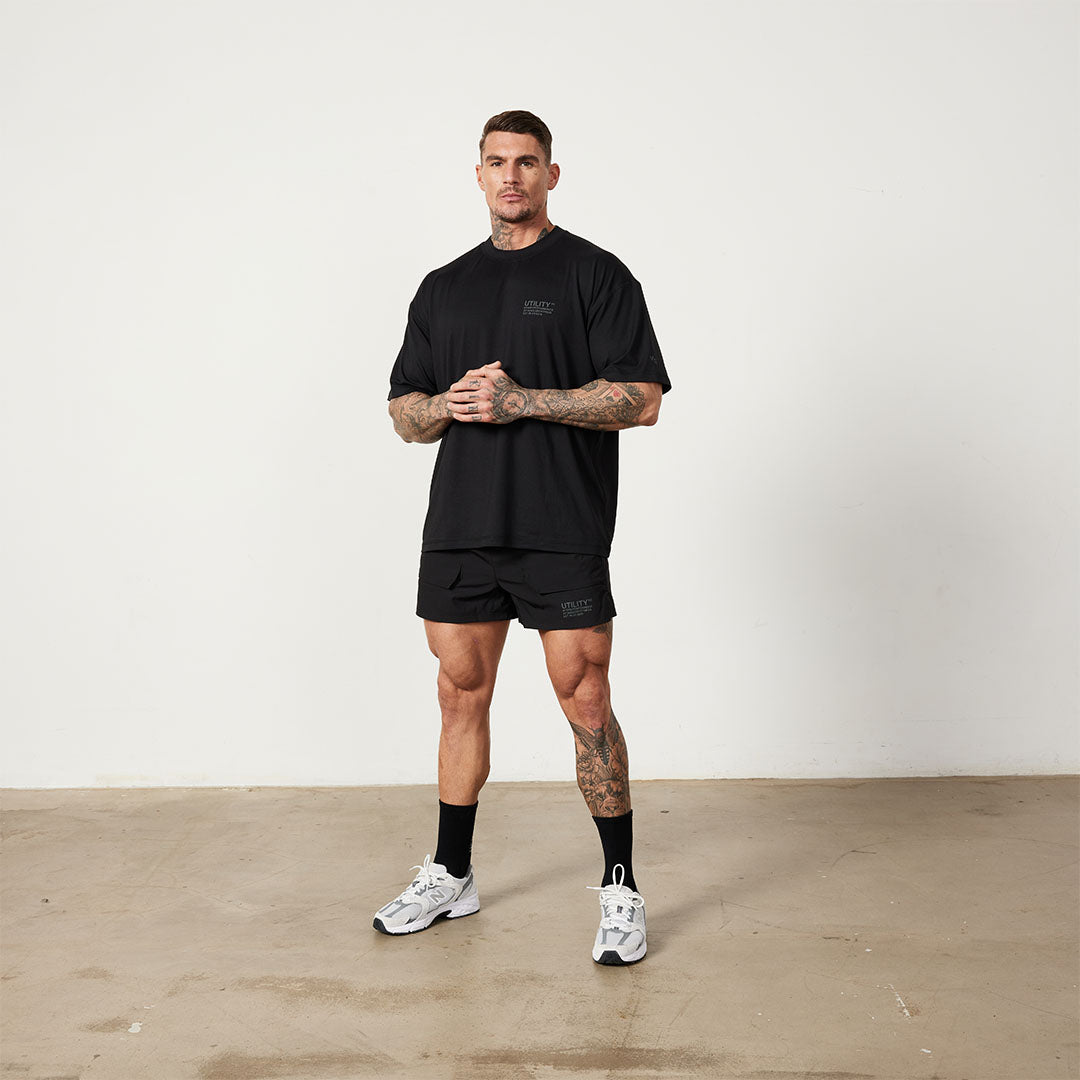 Vanquish Utility-Shorts, schwarz, 4 Zoll