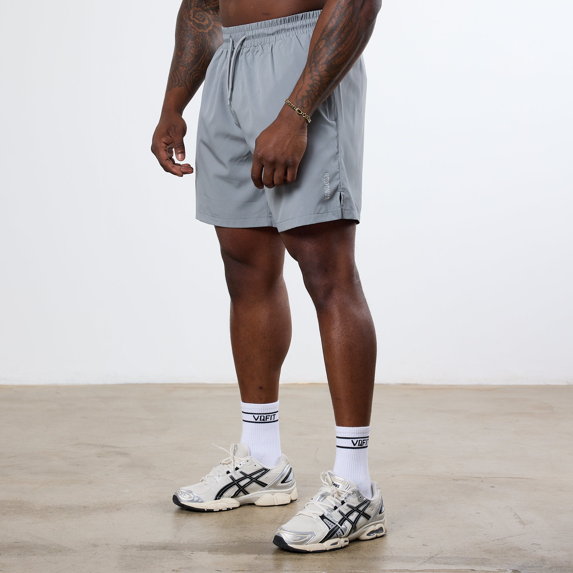 Vanquish Essential Performance-Shorts „Steel Grey“ in 7 Zoll