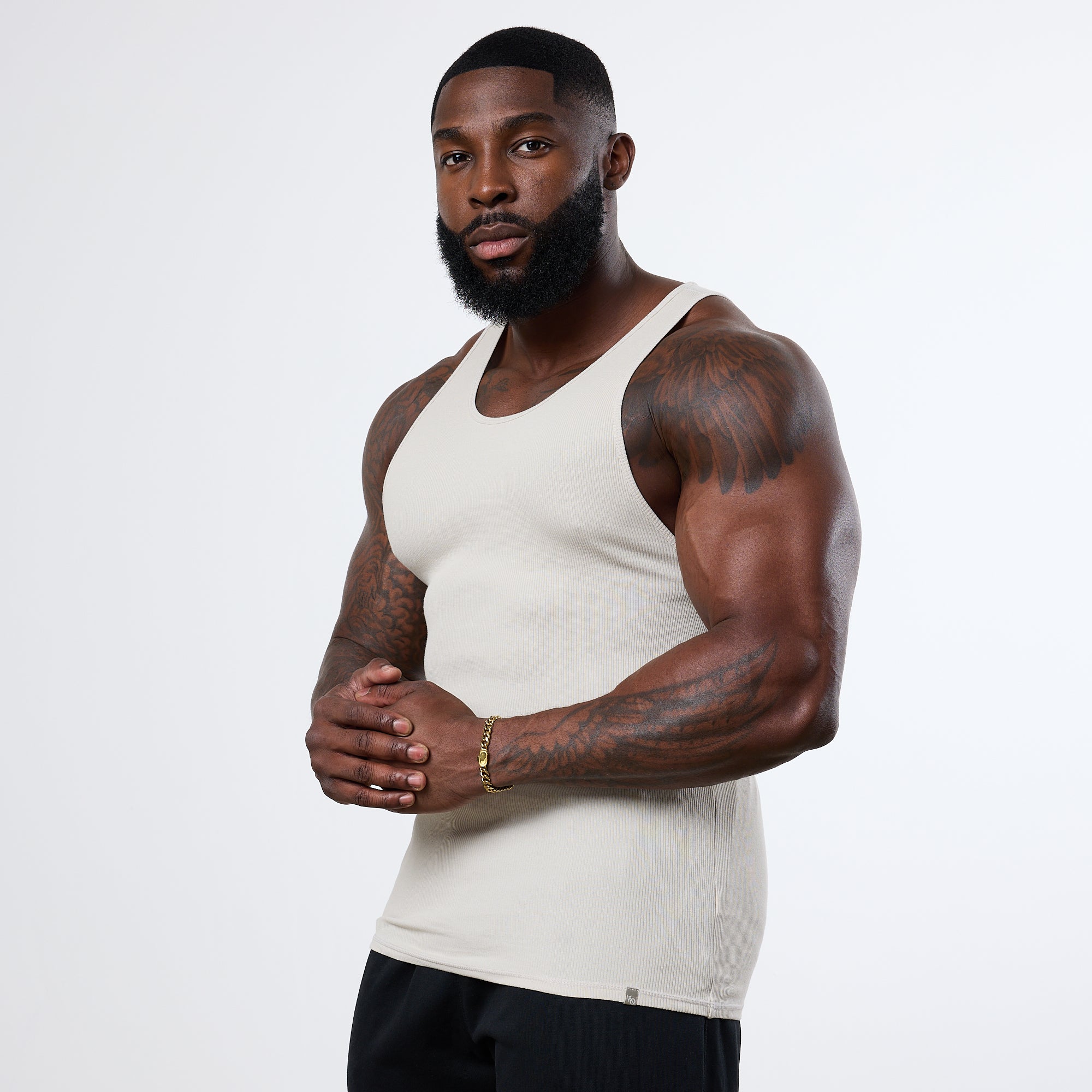 Vanquish Essential V2 Stone Ribbed Tank