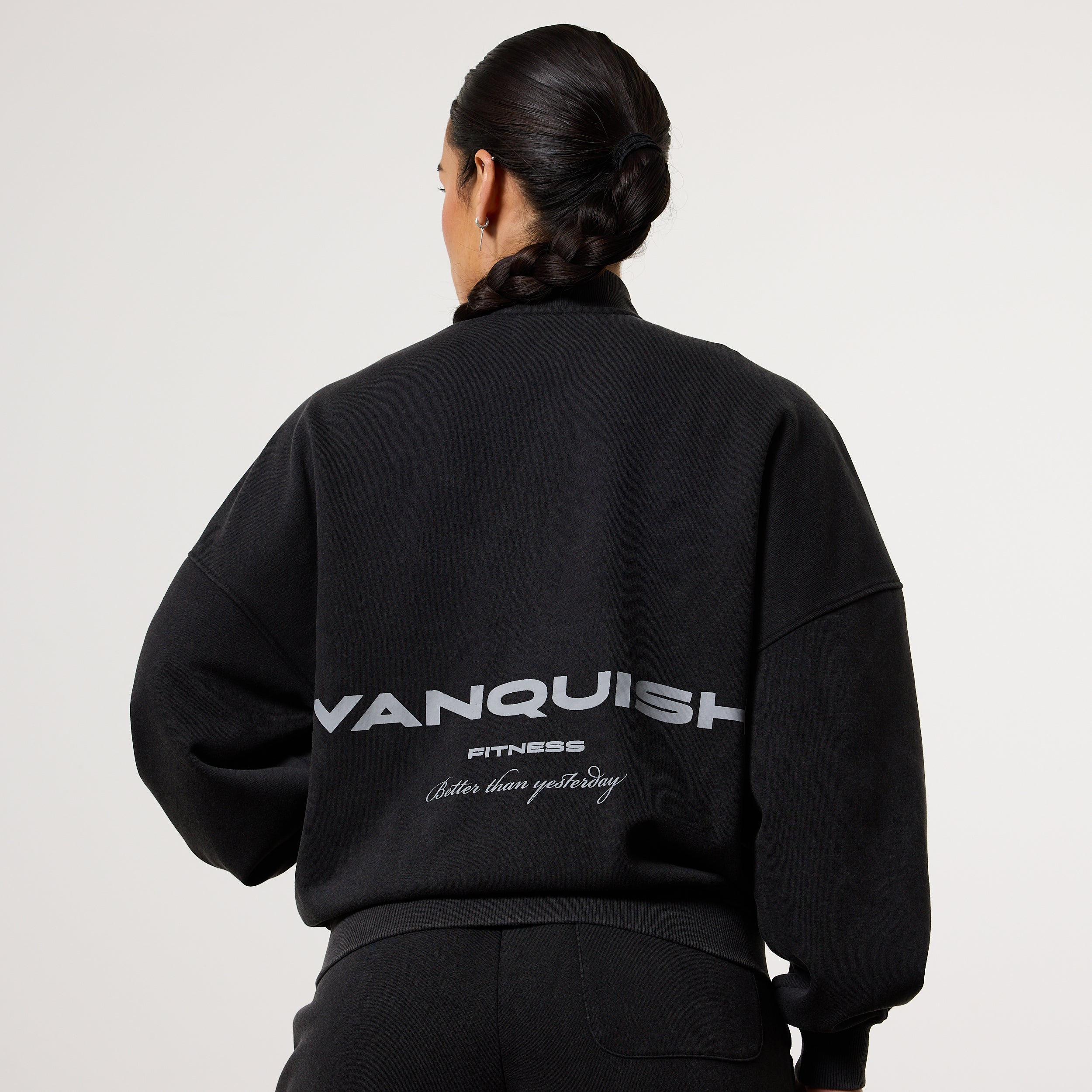 Vanquish Womens Washed Black Zip Up Jacket
