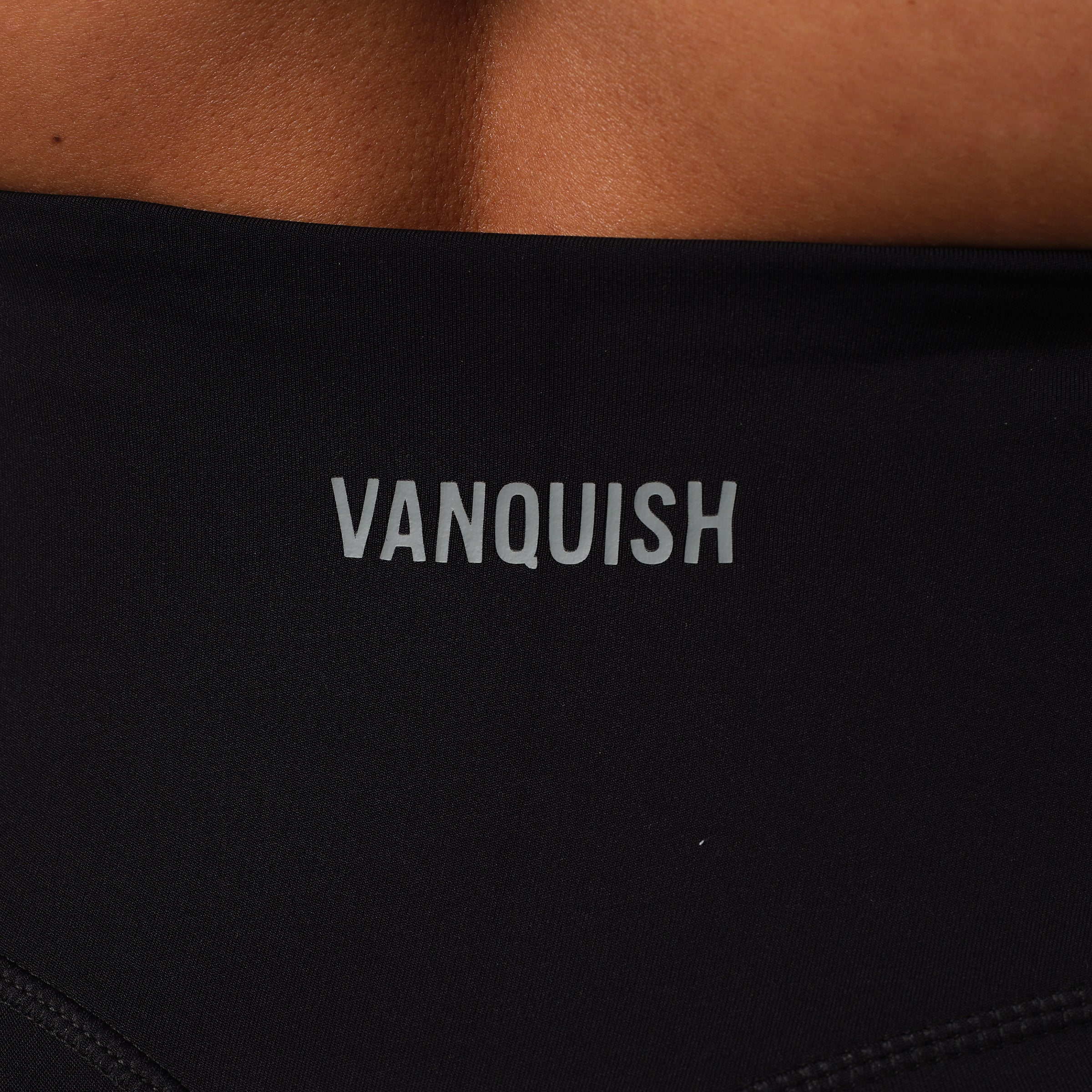 VANQUISH ENHANCE BLACK HIGH-WAIST SHORTS