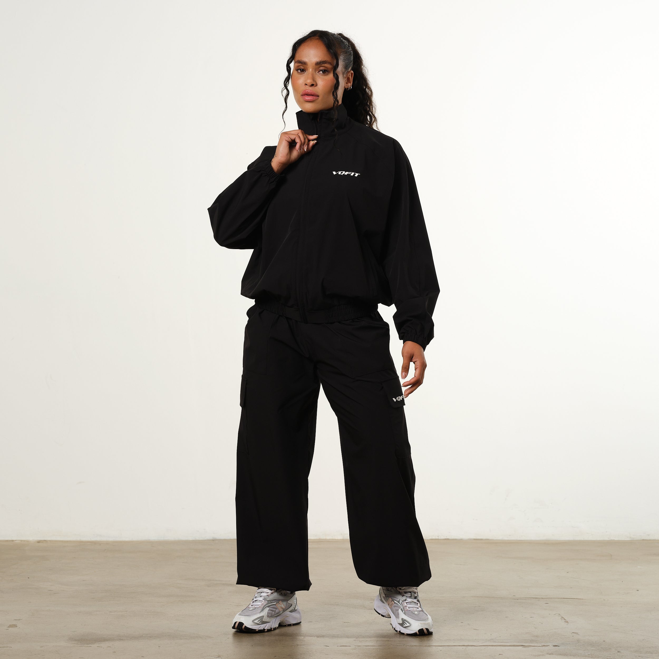 Vanquish Black Oversized Track Racer Jacket