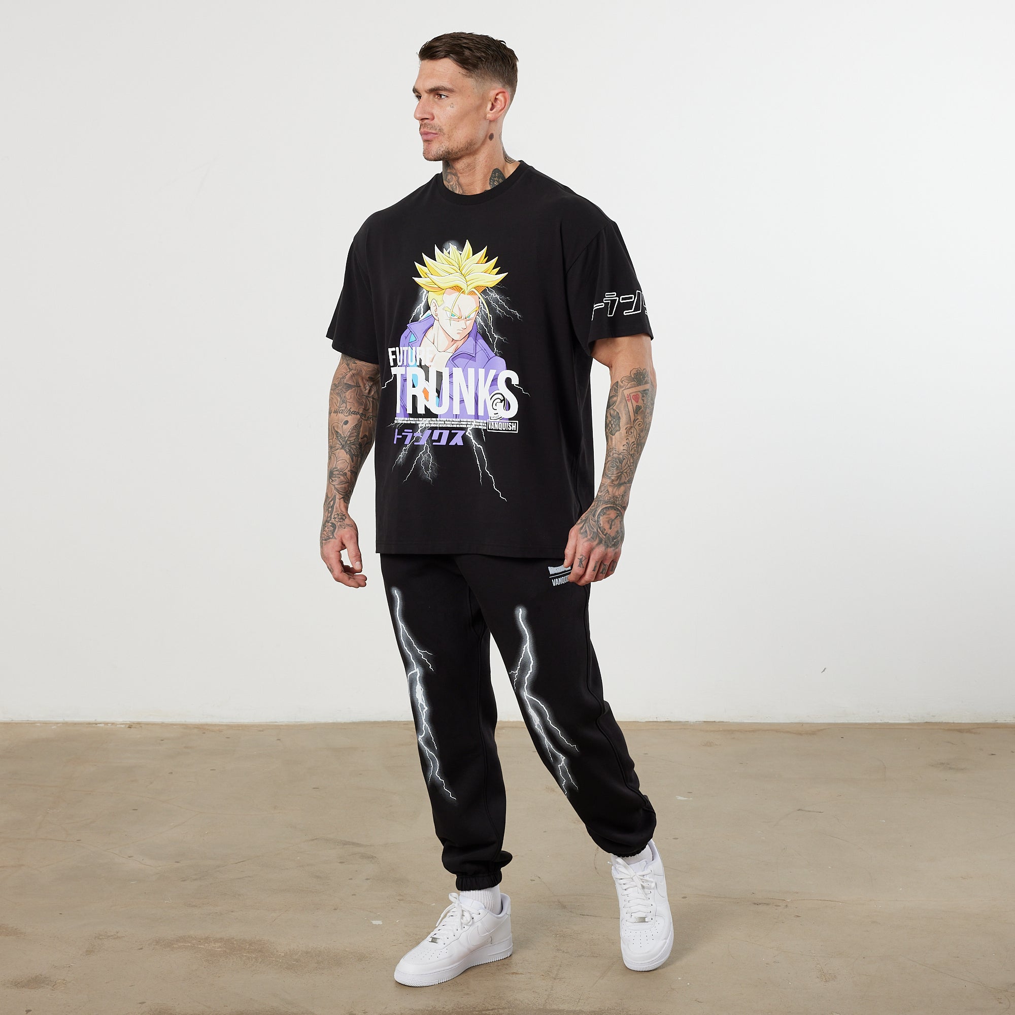 Vanquish DBZ CS Lightning Bolt Black Oversized Sweatpants