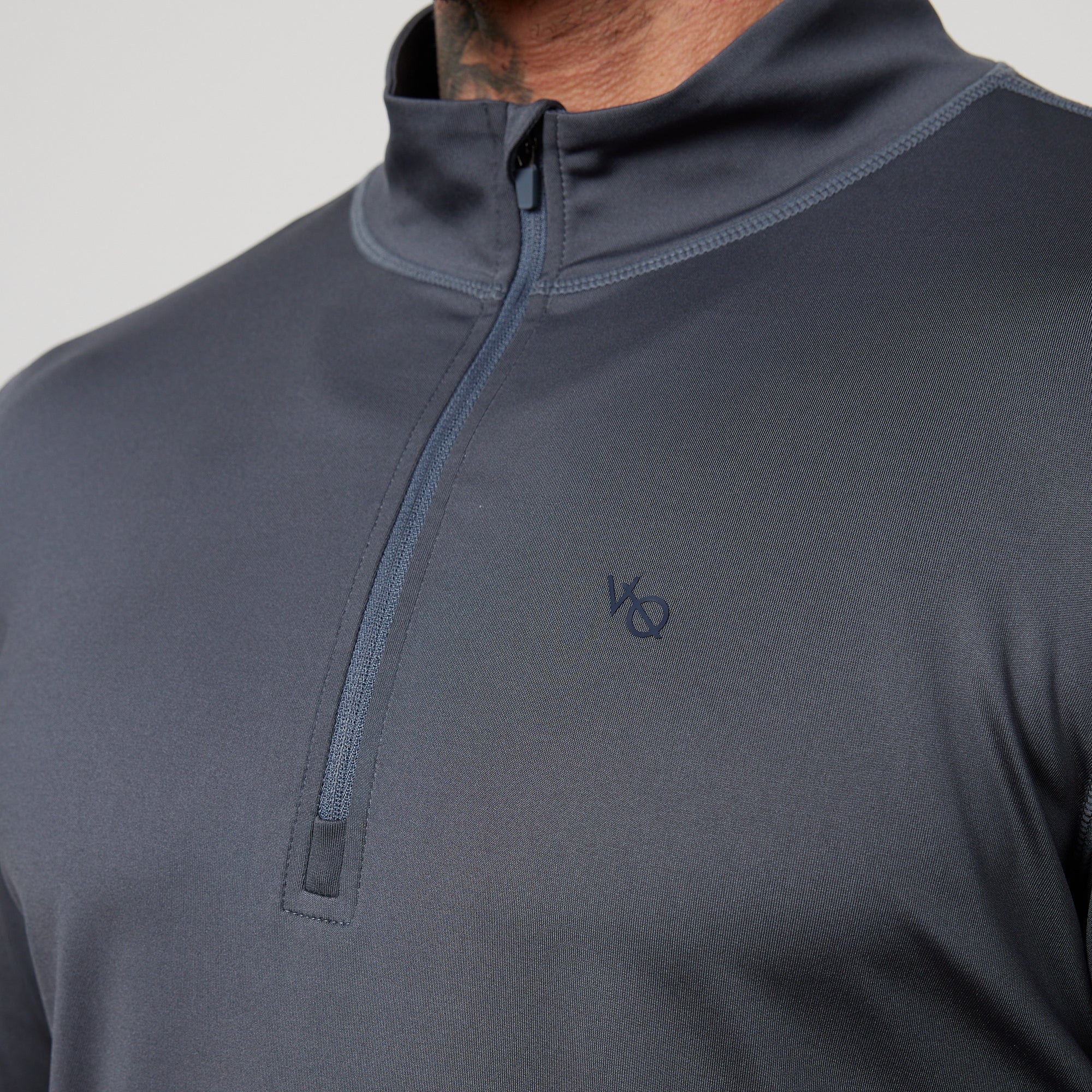 Vanquish Essential Denim Blue Performance 1/4 Zip Top