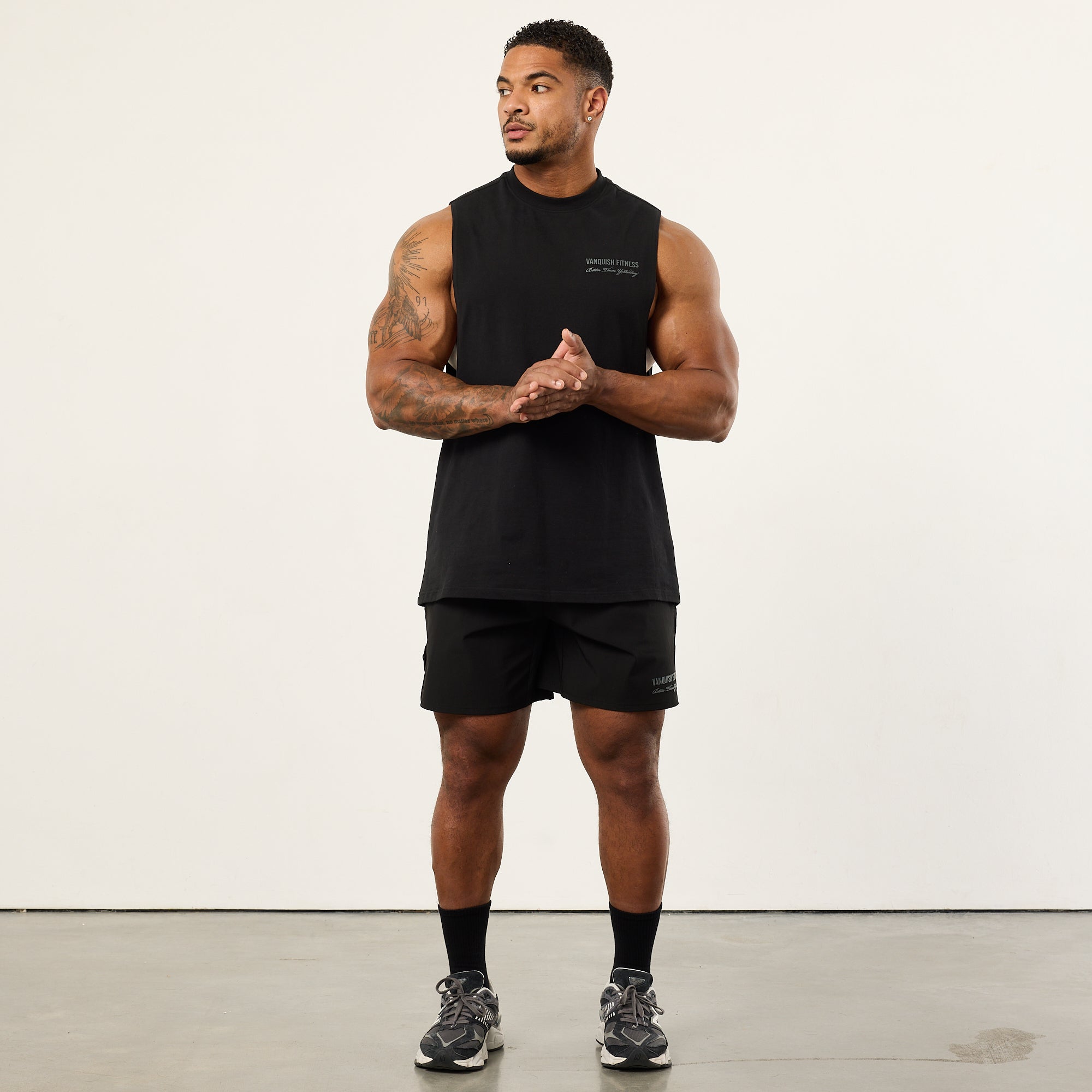 Vanquish Black Signature Sleeveless T Shirt