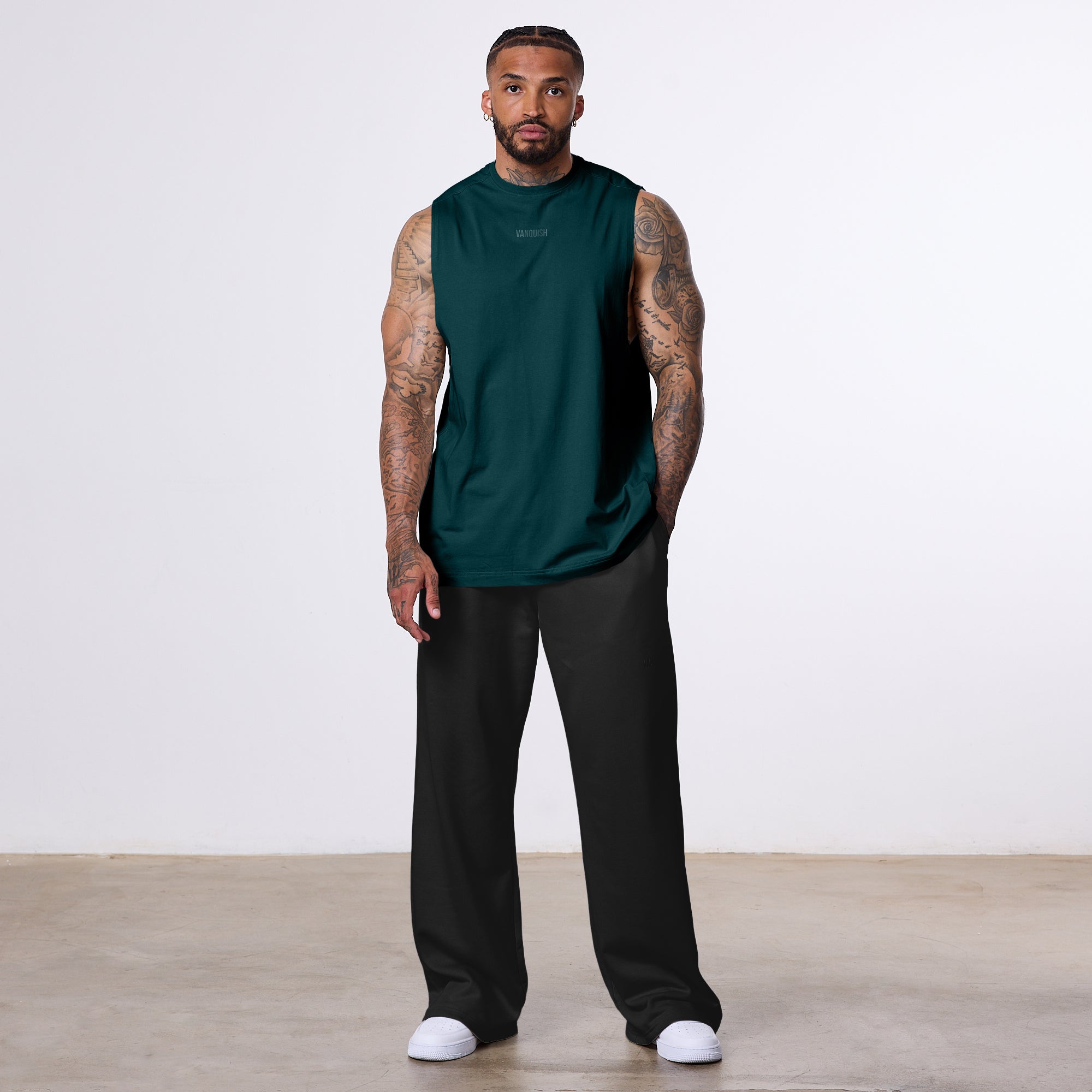 ESSENTIAL TEAL SLEEVELESS TSHIRT