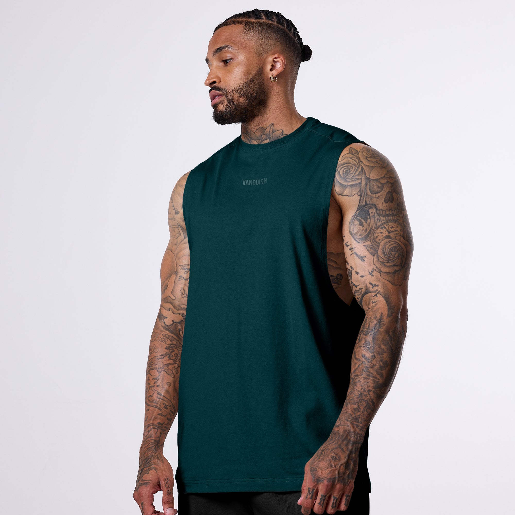 ESSENTIAL TEAL SLEEVELESS TSHIRT