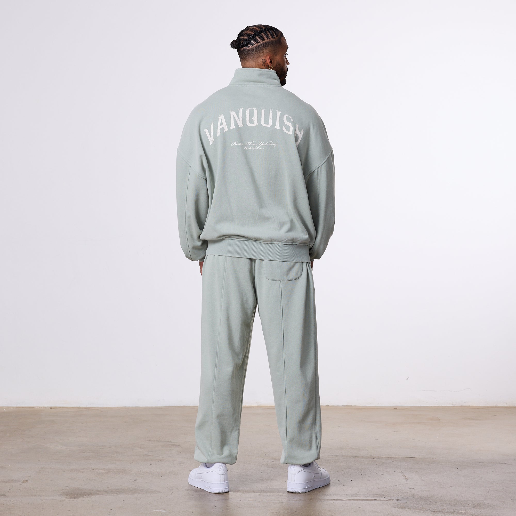 Vanquish Better Than Yesterday Washed Green Oversized Sweatpants