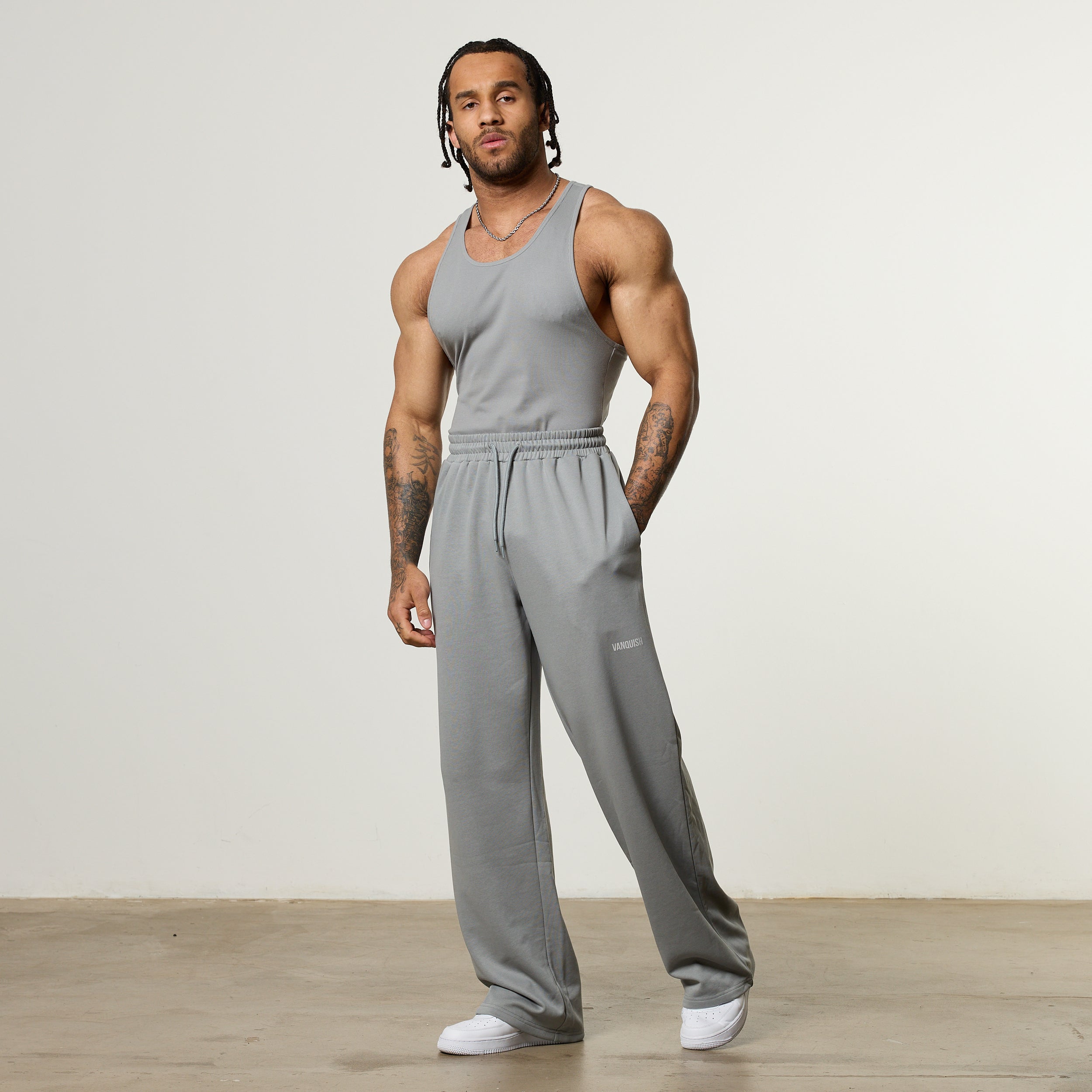Vanquish Essential V2 Steel Grey Straight Leg Sweatpants