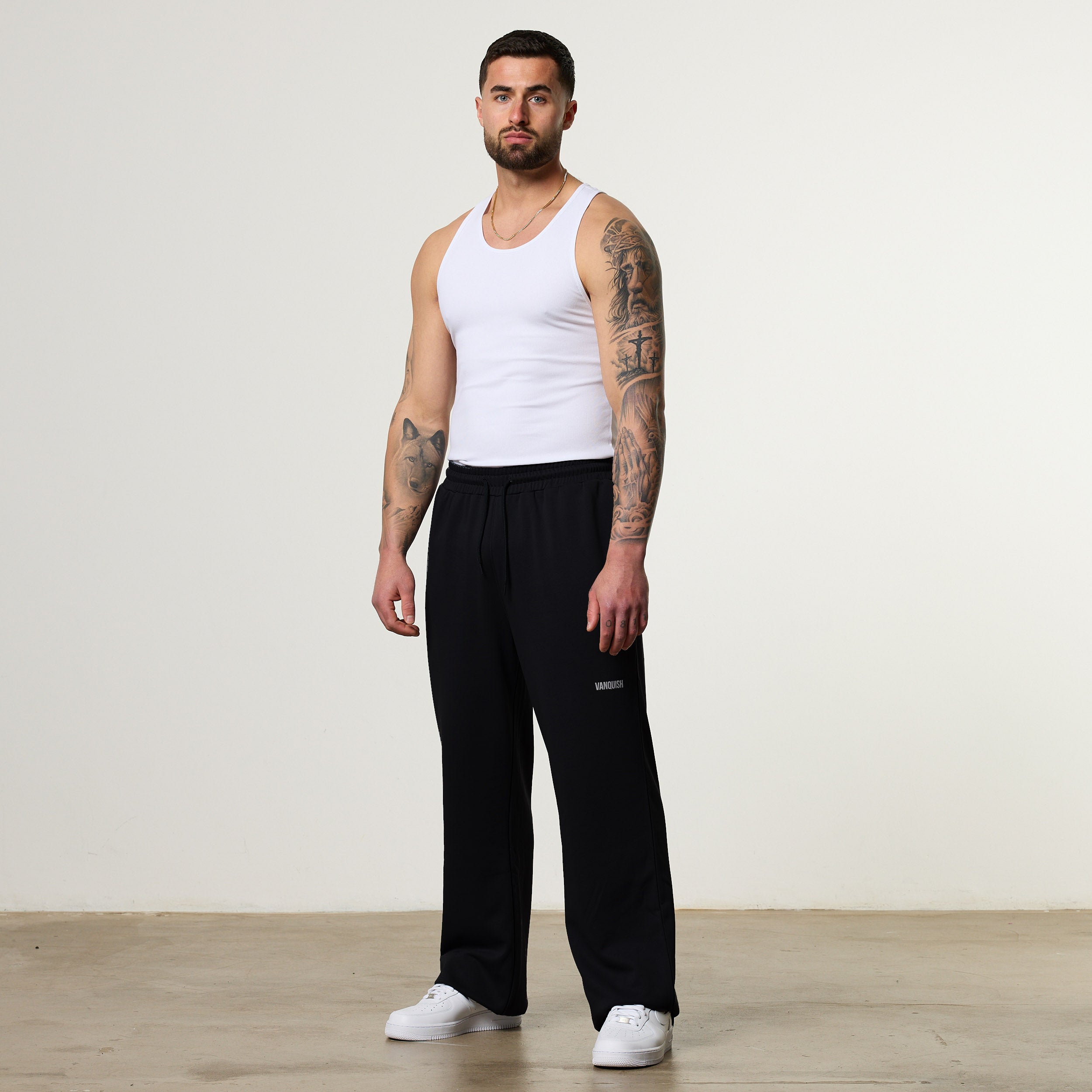 Vanquish Essential V2 Black Straight Leg Sweatpants