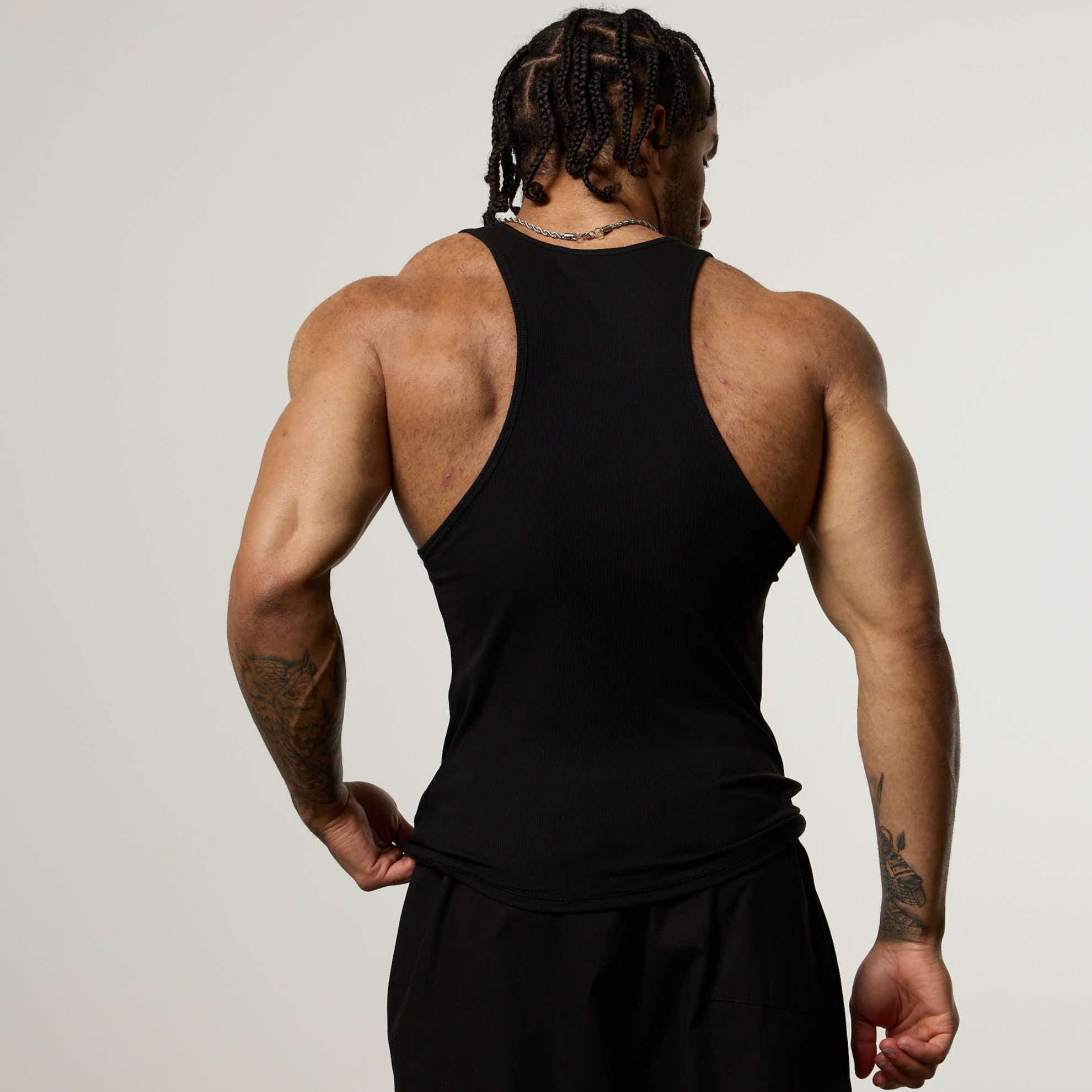 Vanquish Essential V2 Black Ribbed Tank