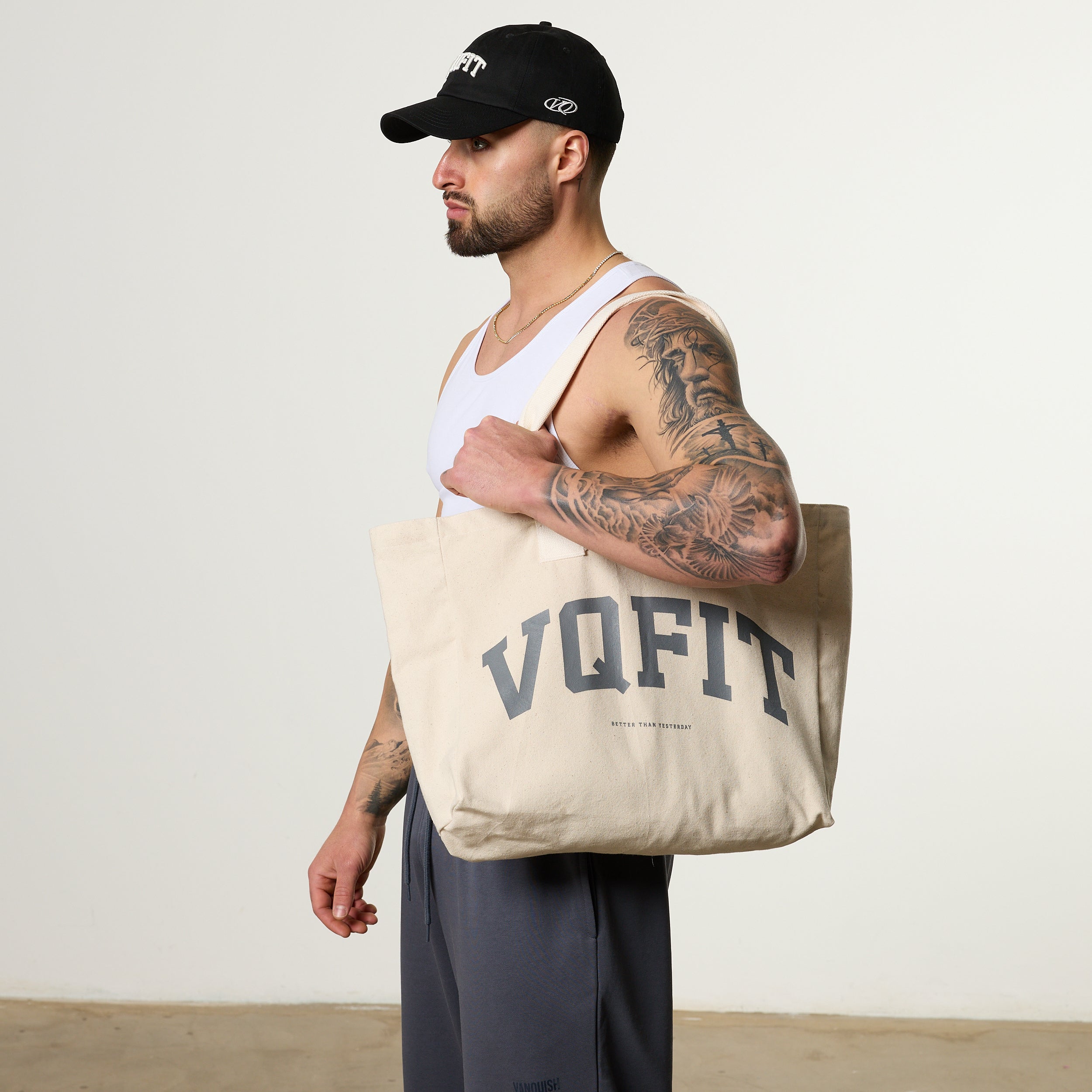 White VQFIT Tote Bag