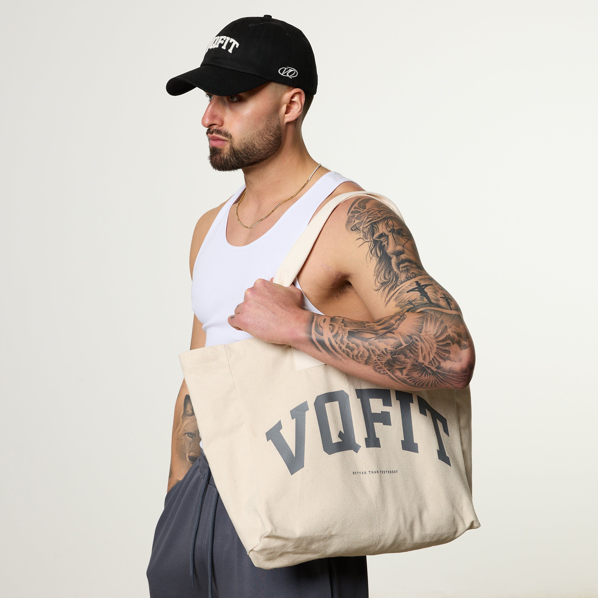 White VQFIT Tote Bag