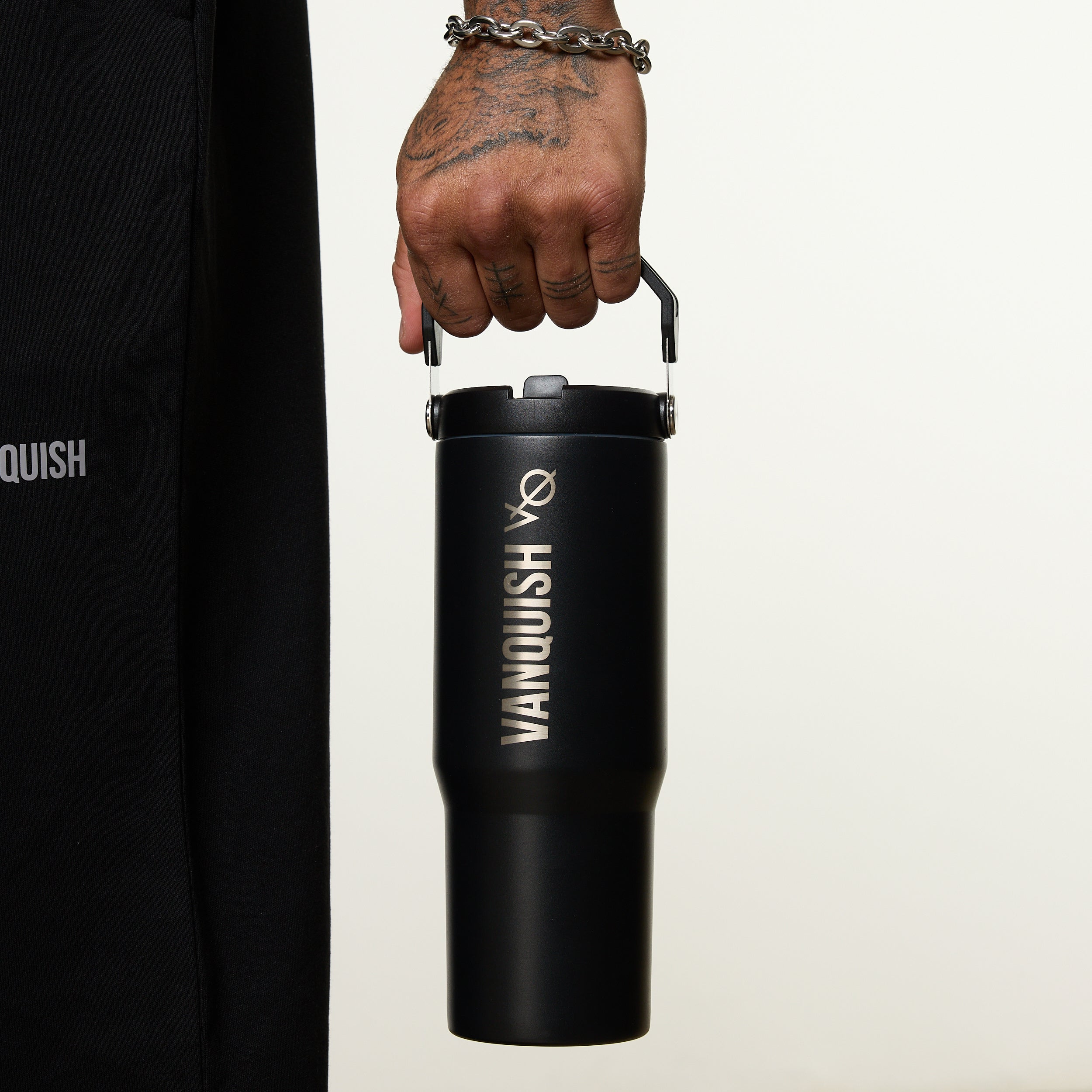 Vanquish Black Metal Insulated Flask