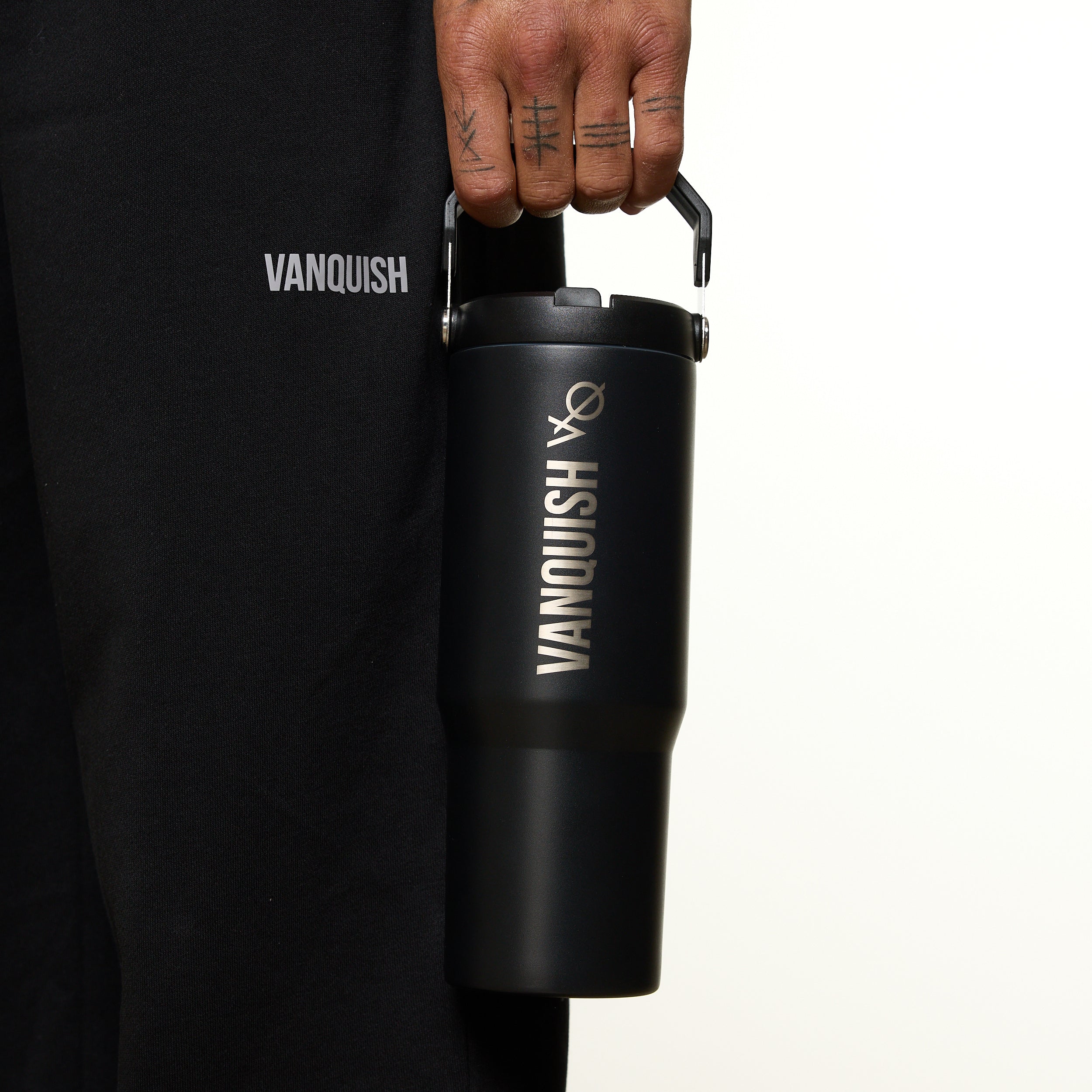 Vanquish Black Metal Insulated Flask